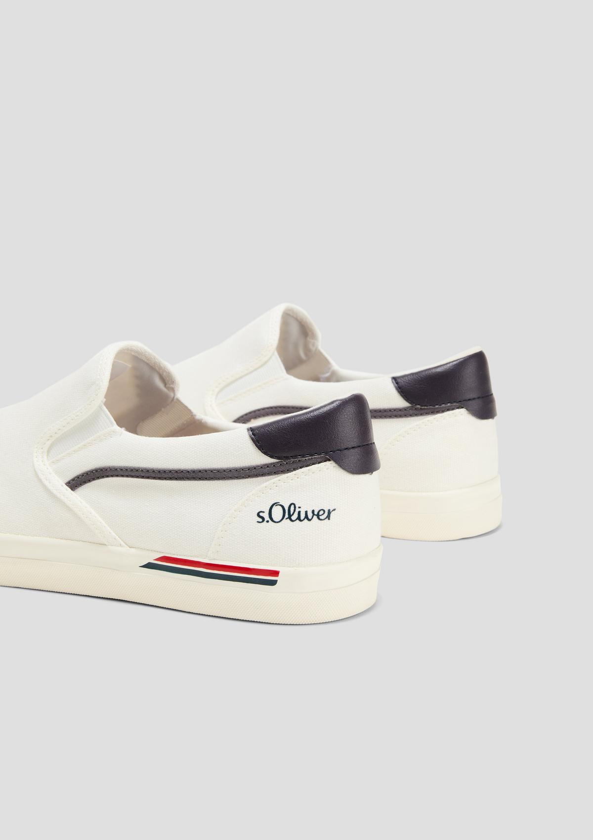 s.Oliver Chaussures sans lacets en textile à semelles en élastomère et détail logo