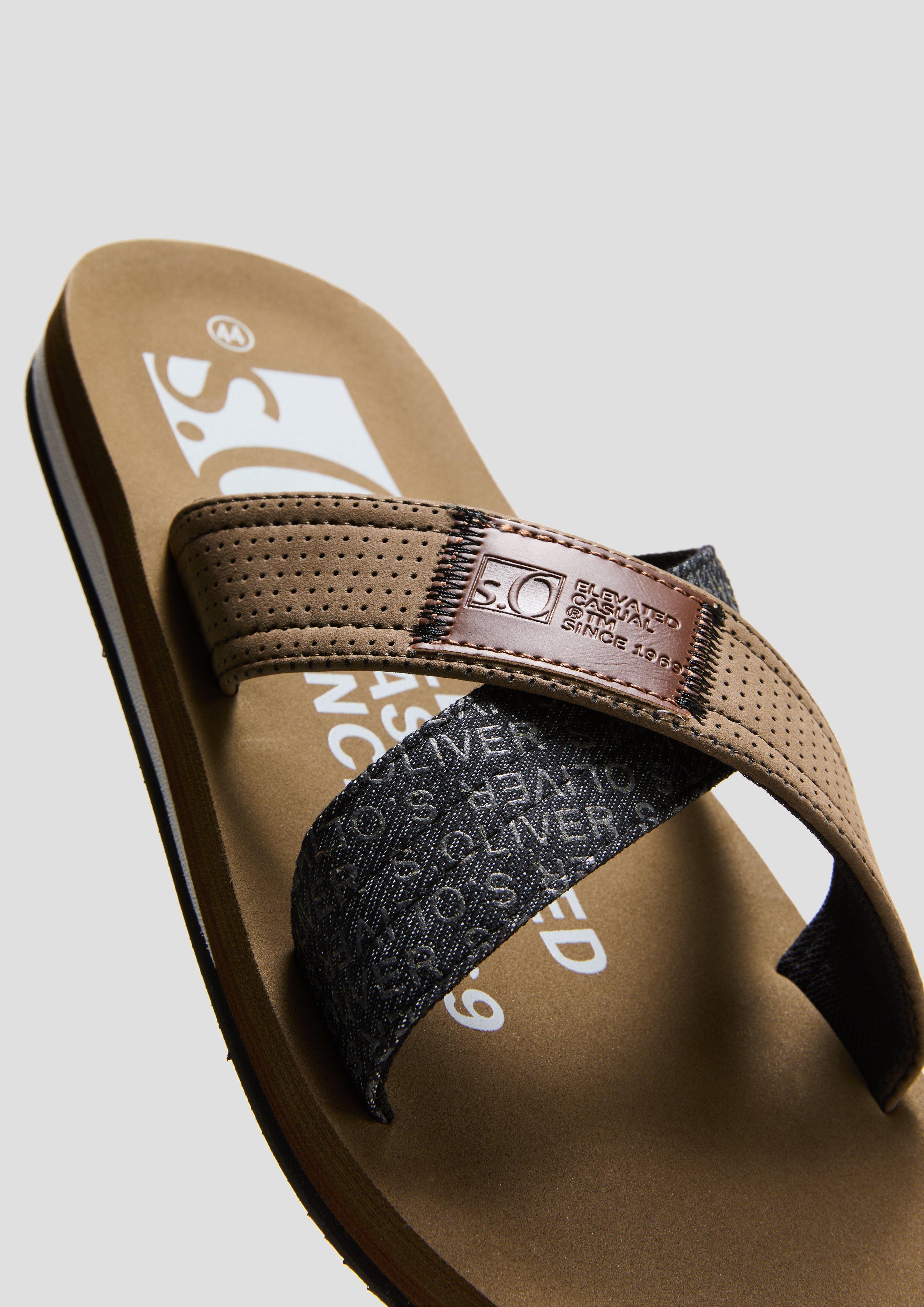 s.Oliver Pantoletten mit Textil-Riemen