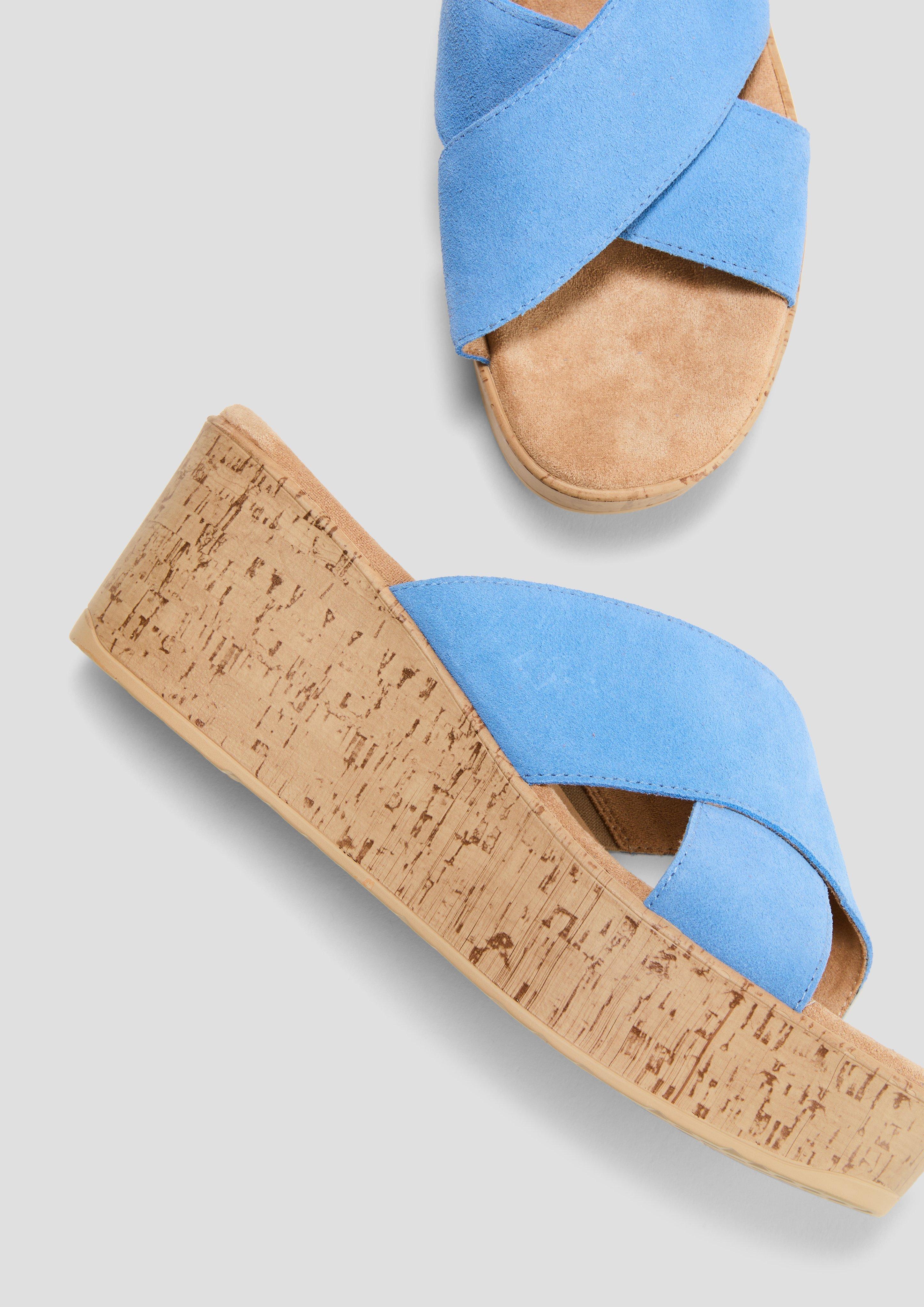 s.Oliver Sandalen aus Leder mit Keilabsatz