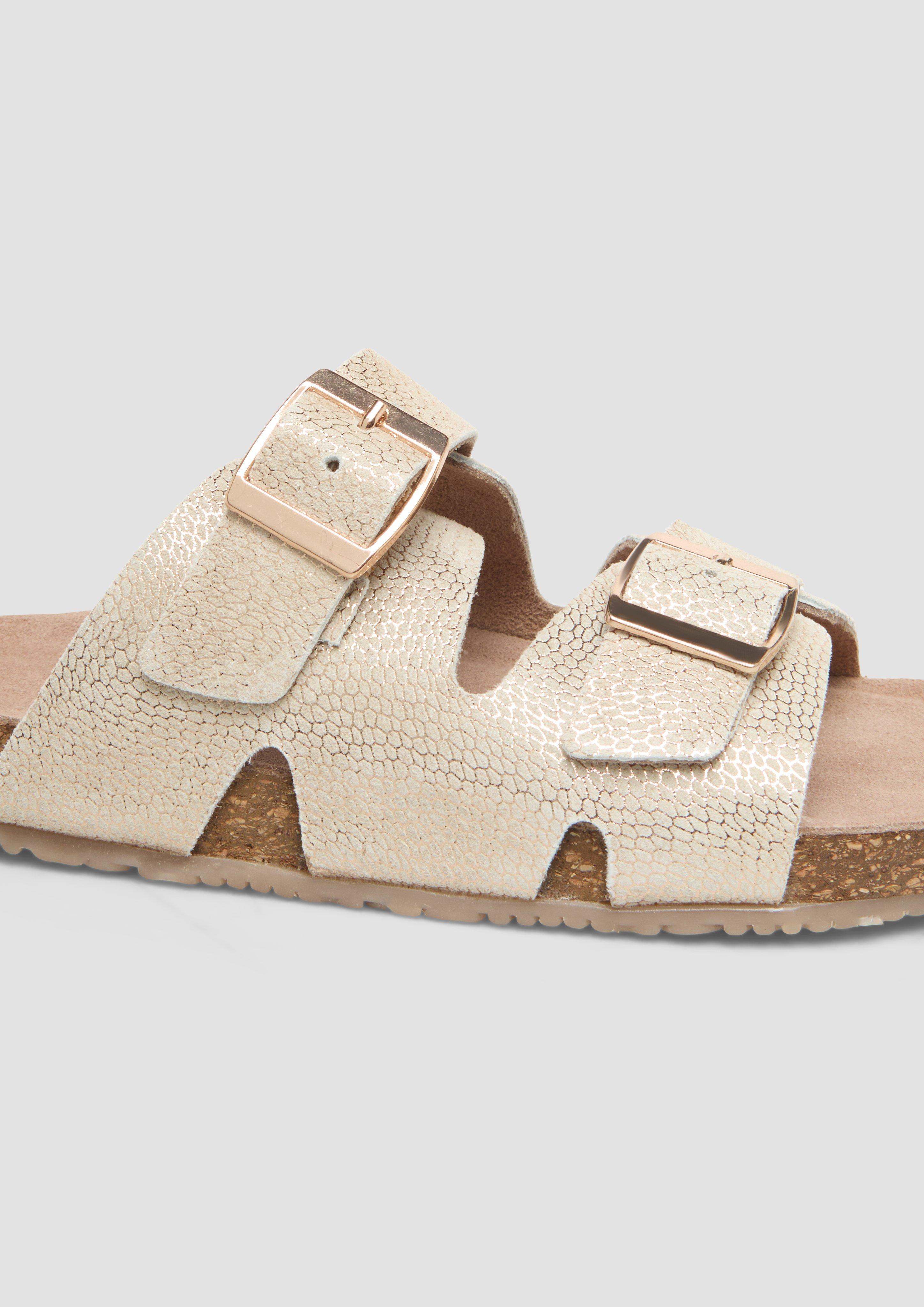 s.Oliver Pantoletten aus Rindsleder mit Dornschließe