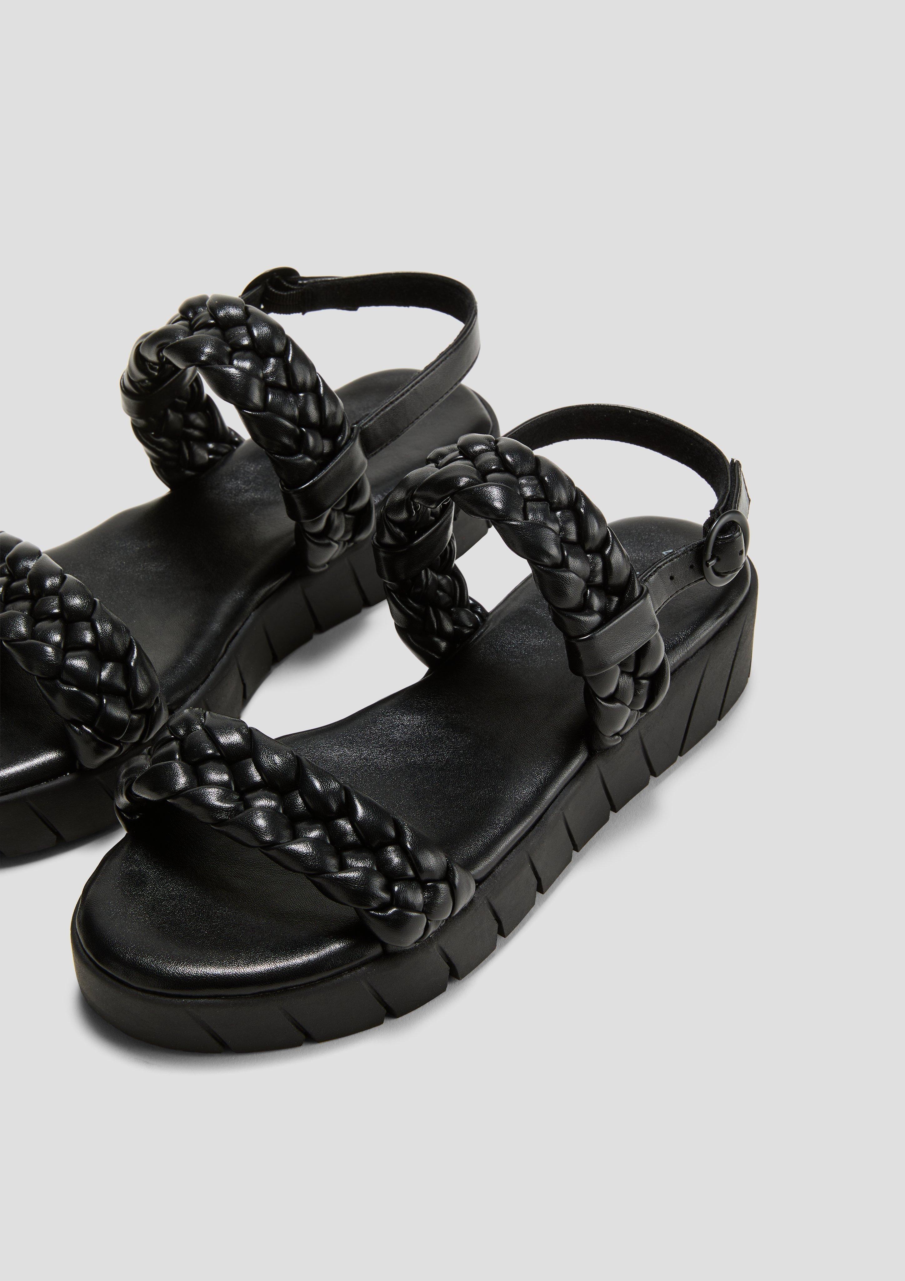 s.Oliver Sandalen mit Flecht-Detail und Dornschließe