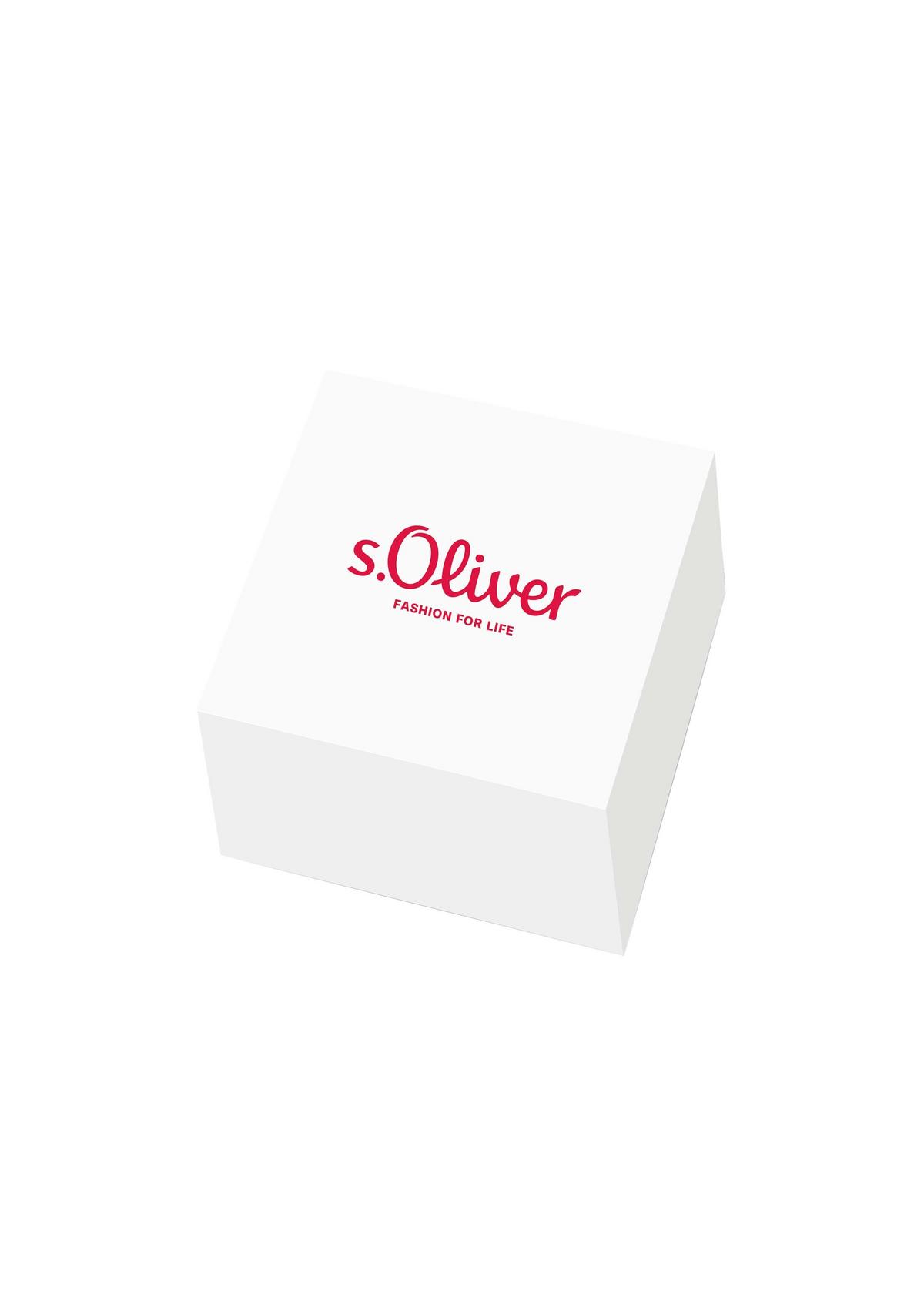 s.Oliver Logo-Ring in Knopf-Optik