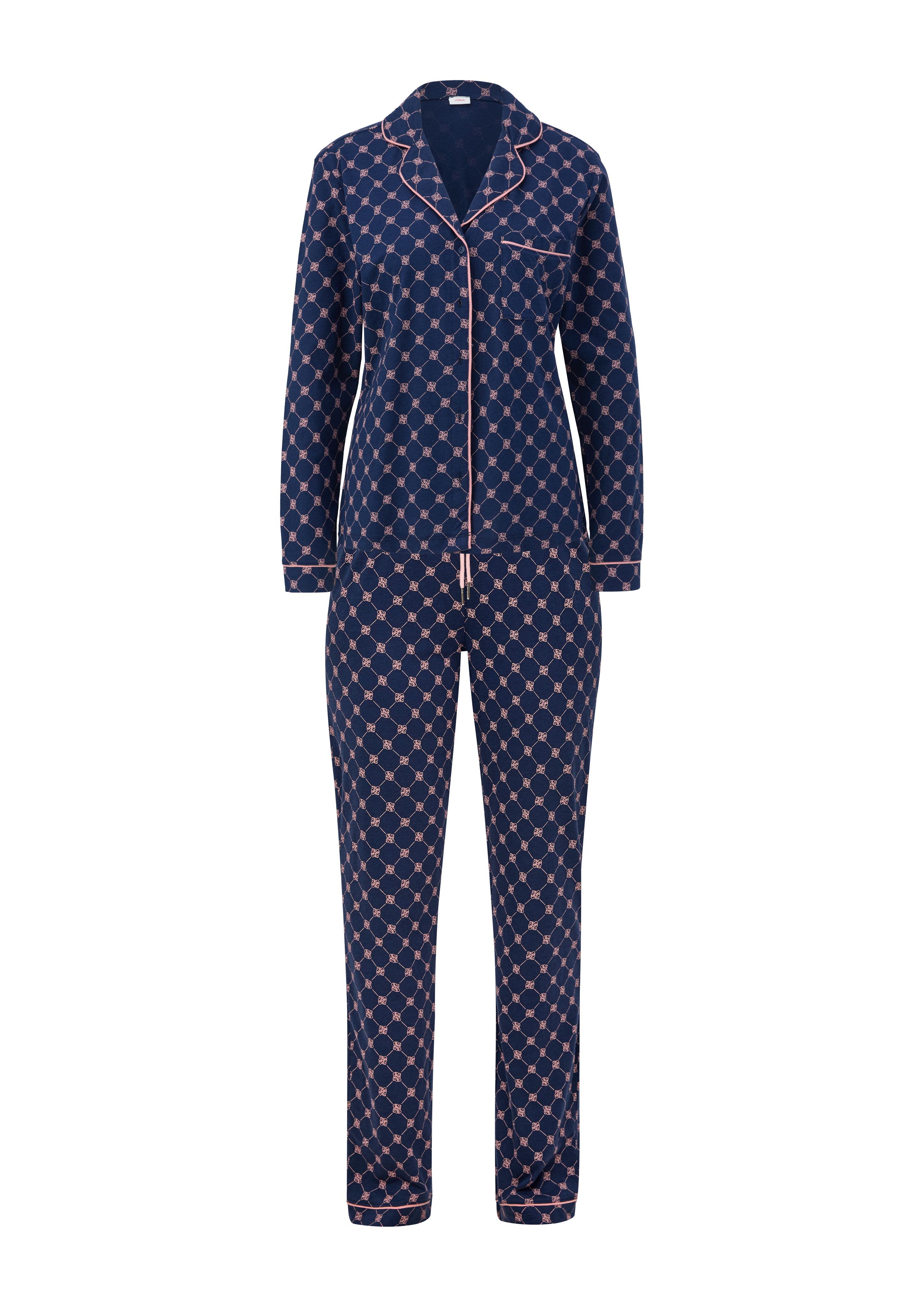 Langes Pyjama-Set mit Schlafmaske