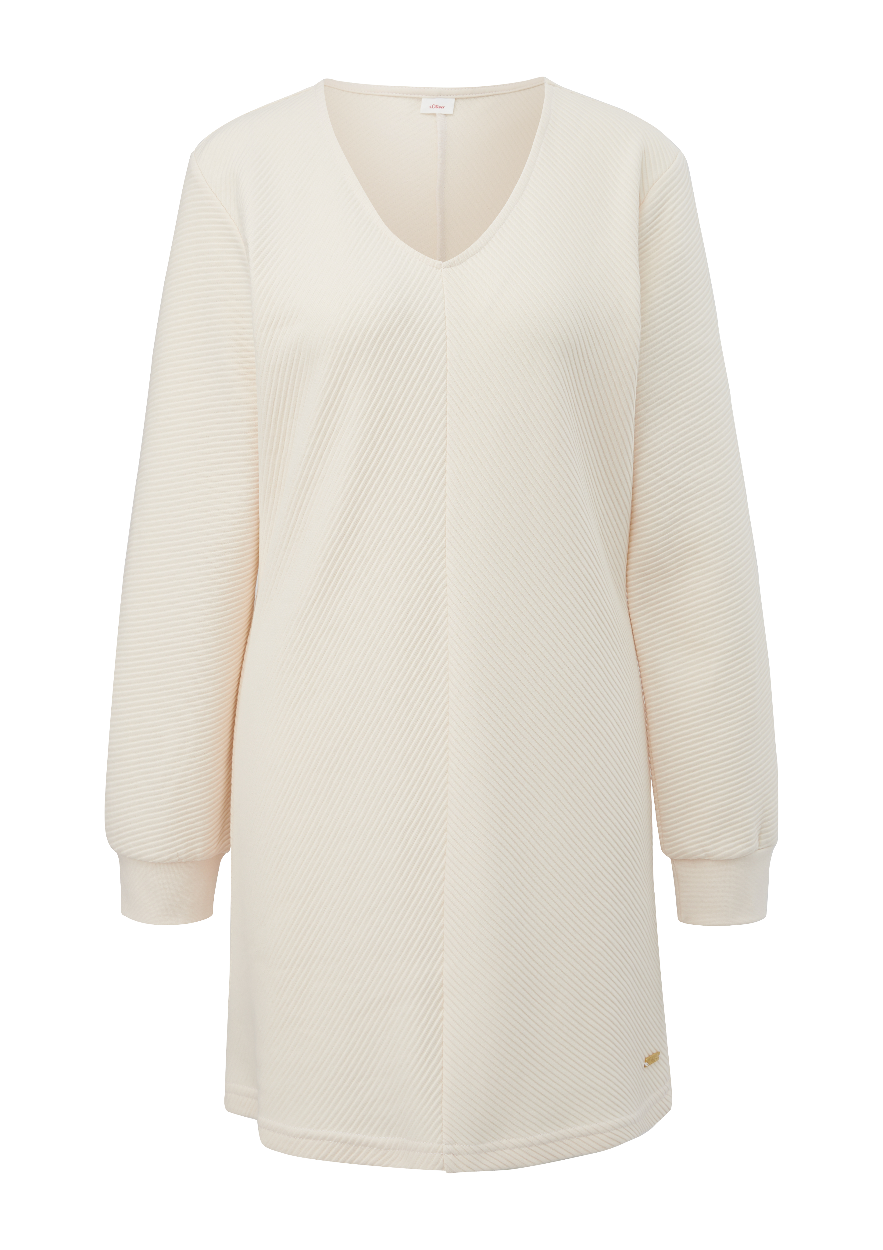 Pyjama-Sweatkleid mit V-Ausschnitt