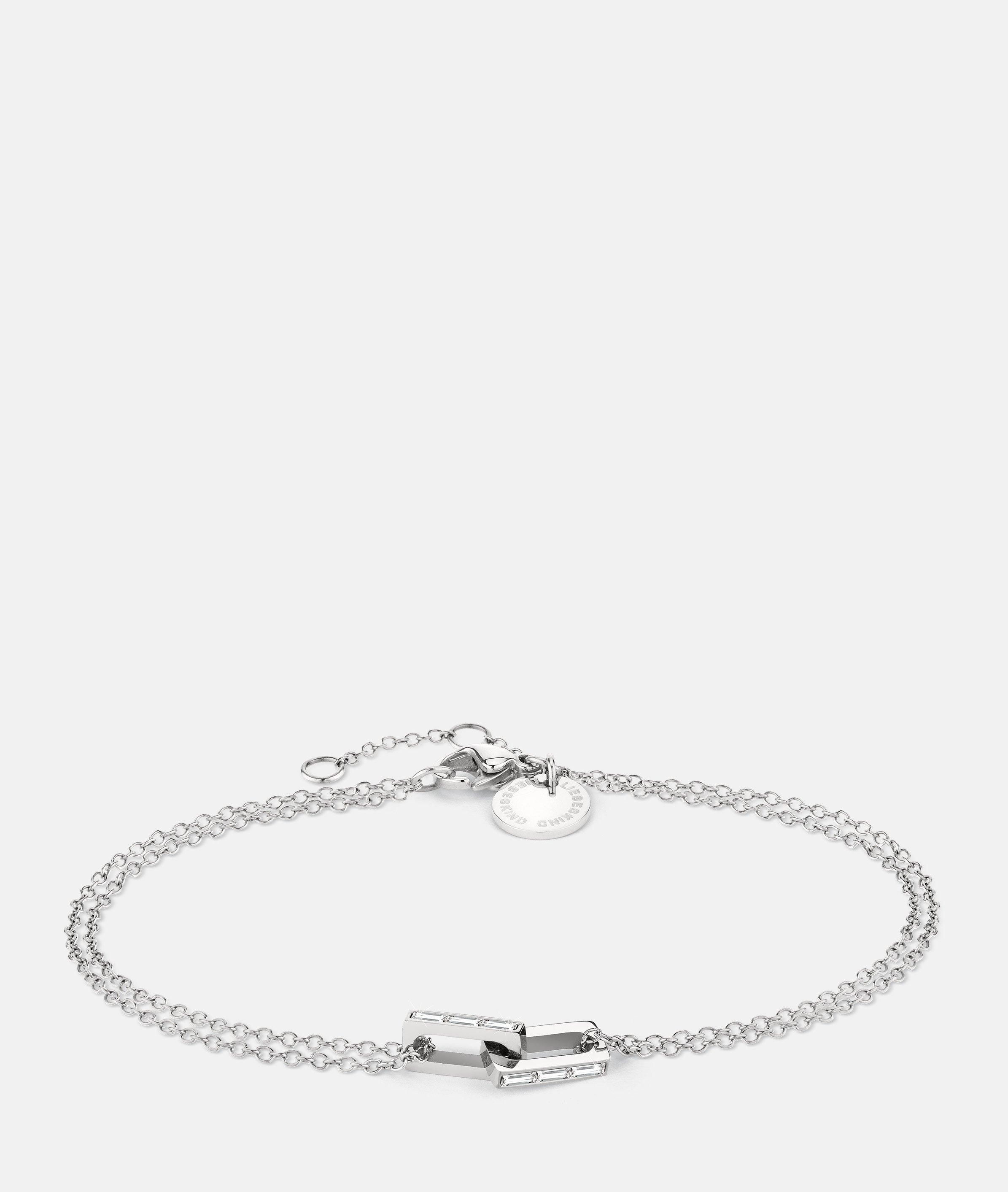 Liebeskind Berlin - Armband mit Zirkonia im Baguette-Schliff -  silber