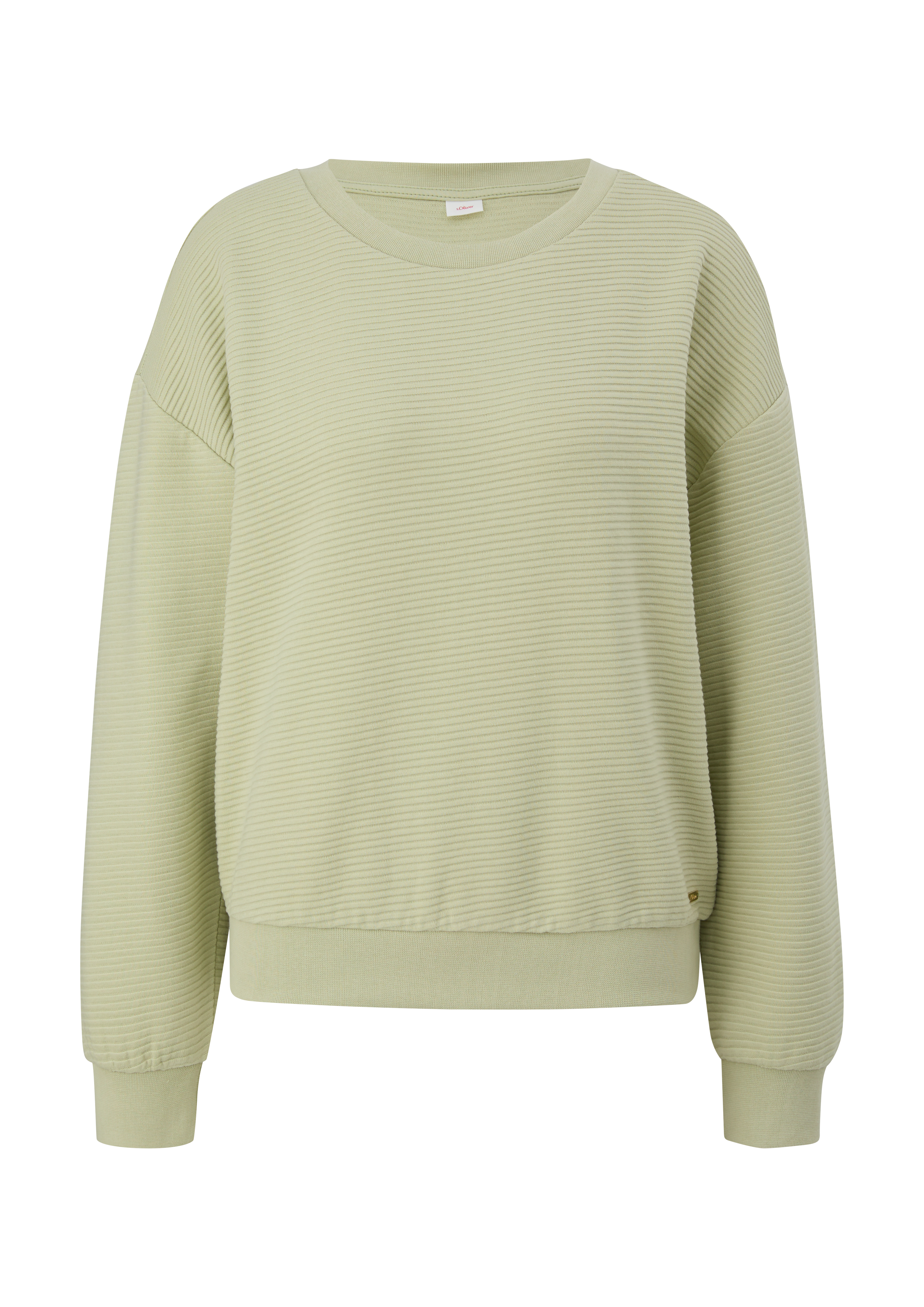 Sweatshirt met een geribde look