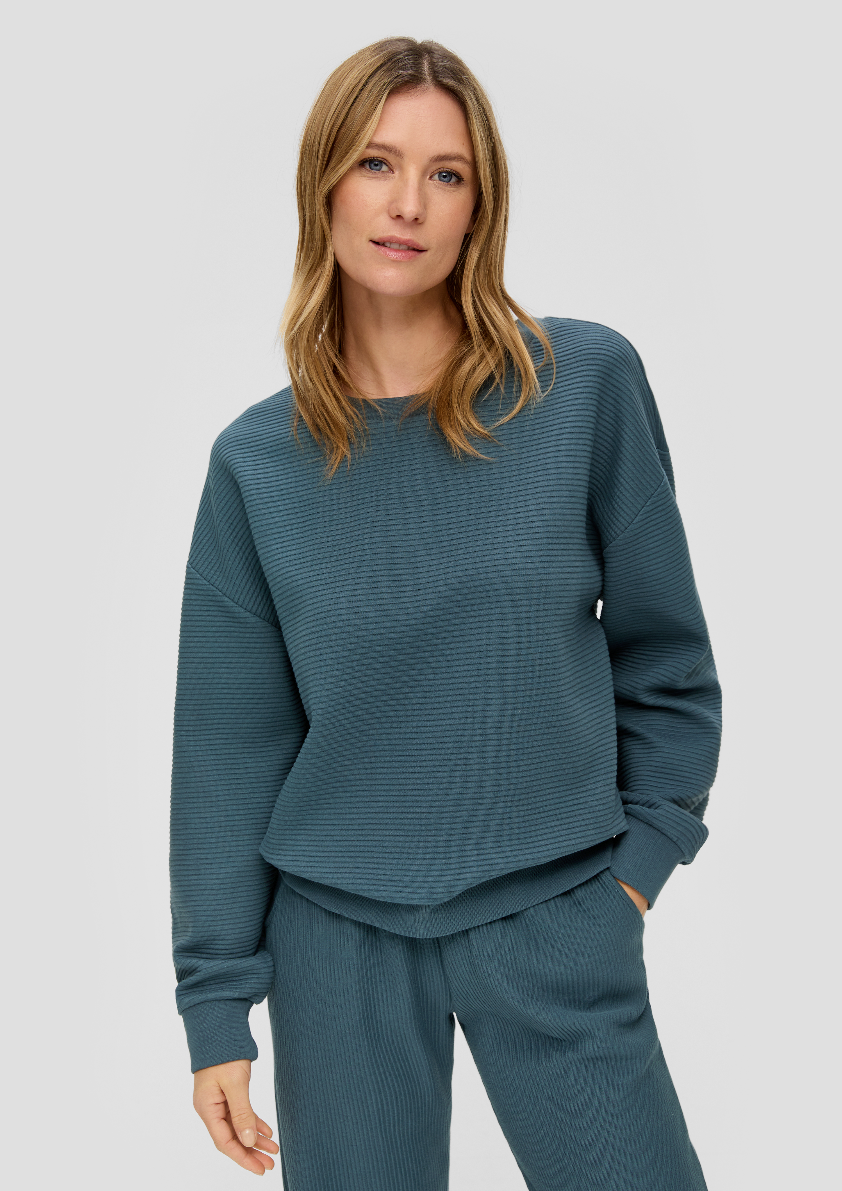 S.Oliver Sweatshirt in Ripp-Optik