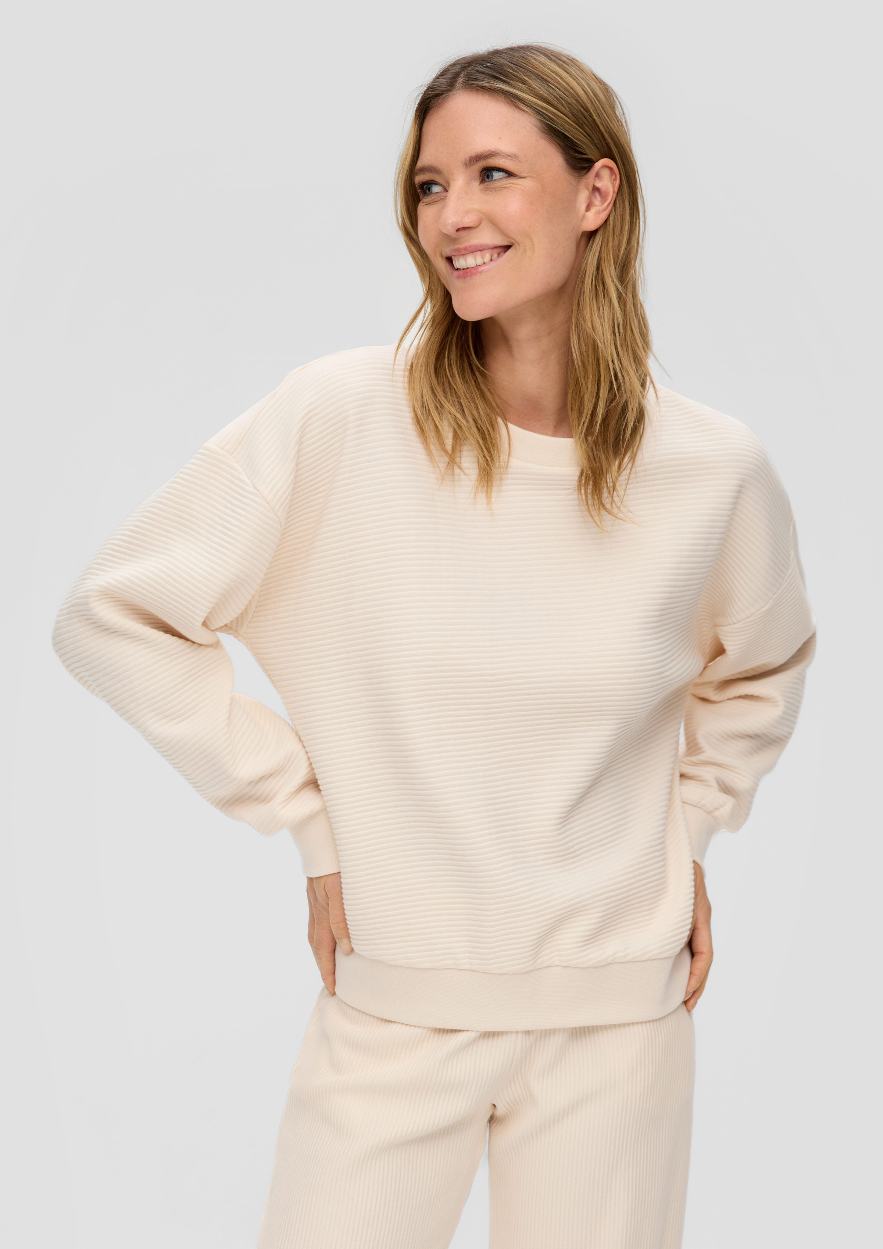 S.Oliver Sweatshirt in Ripp-Optik