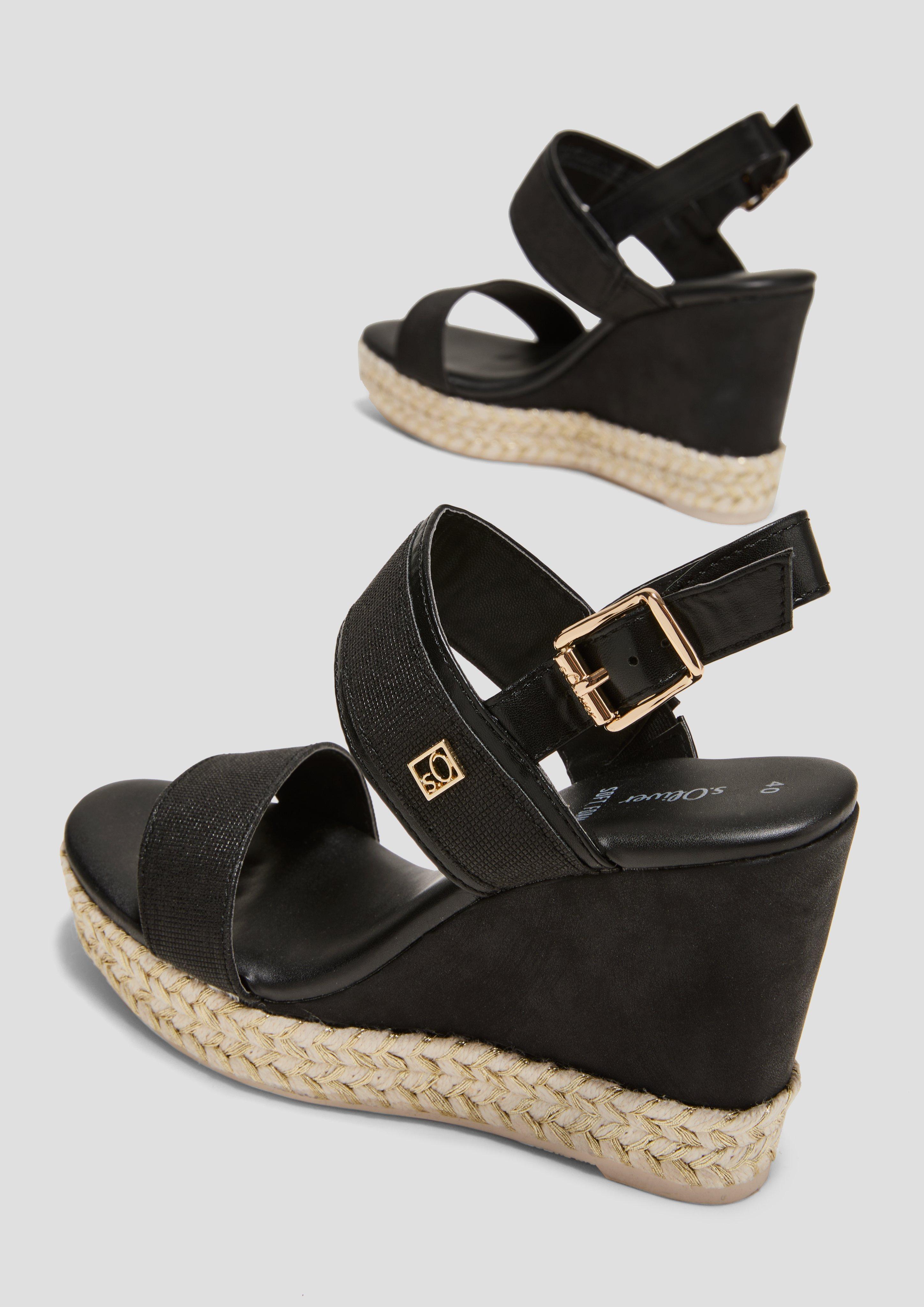 s.Oliver Keilsandalen in Metallic-Optik