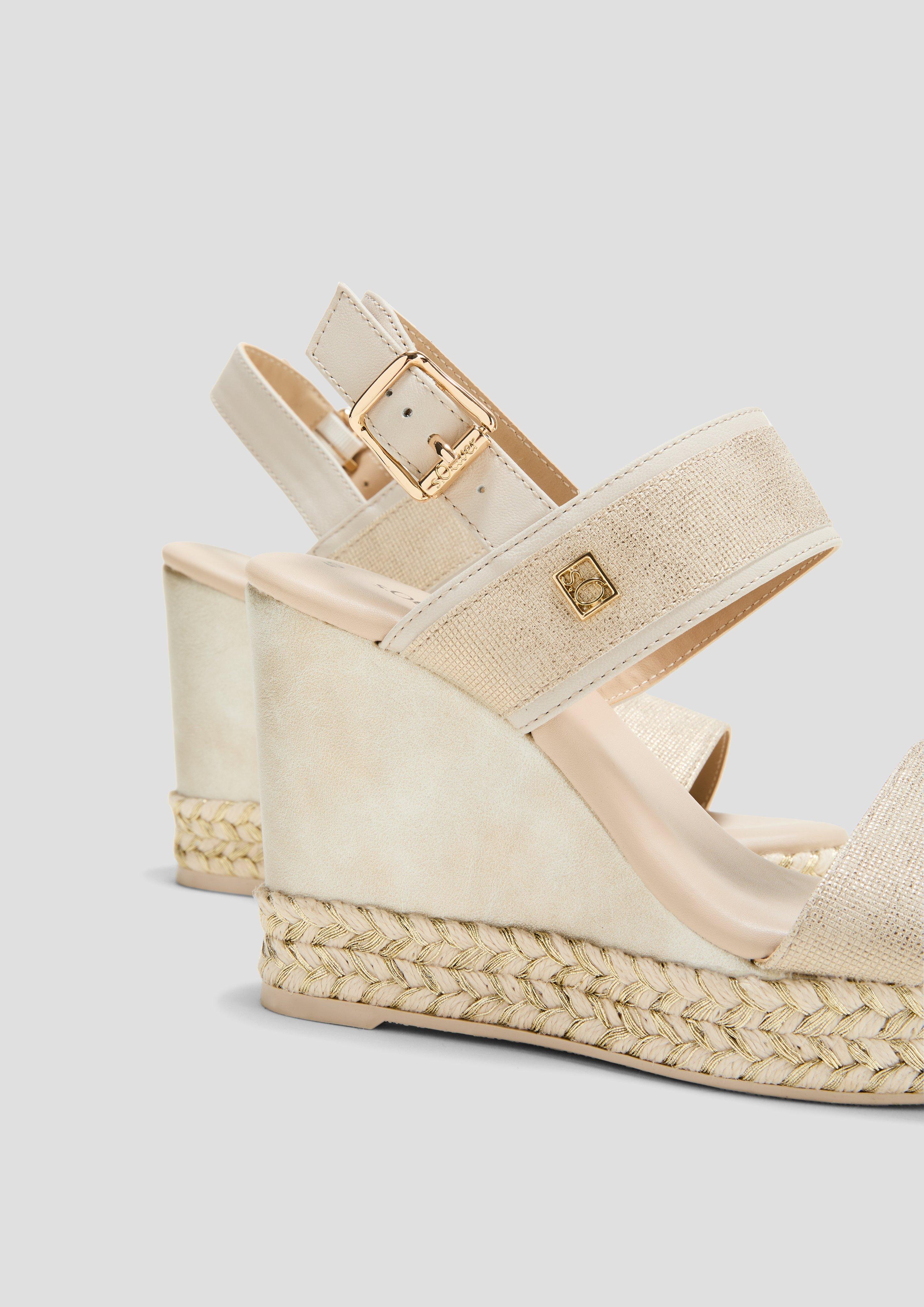 s.Oliver Keilsandalen in Metallic-Optik