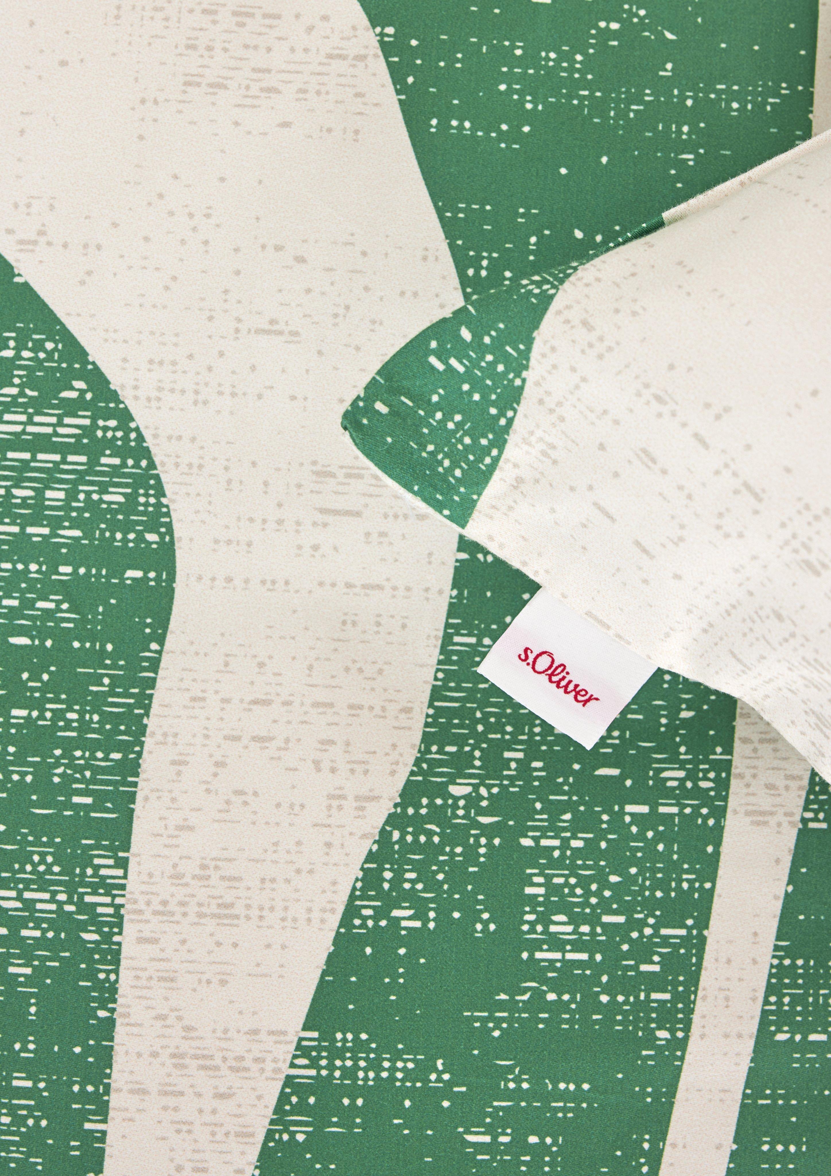 s.Oliver Bettwäsche aus Baumwoll-Satin mit abstraktem Muster