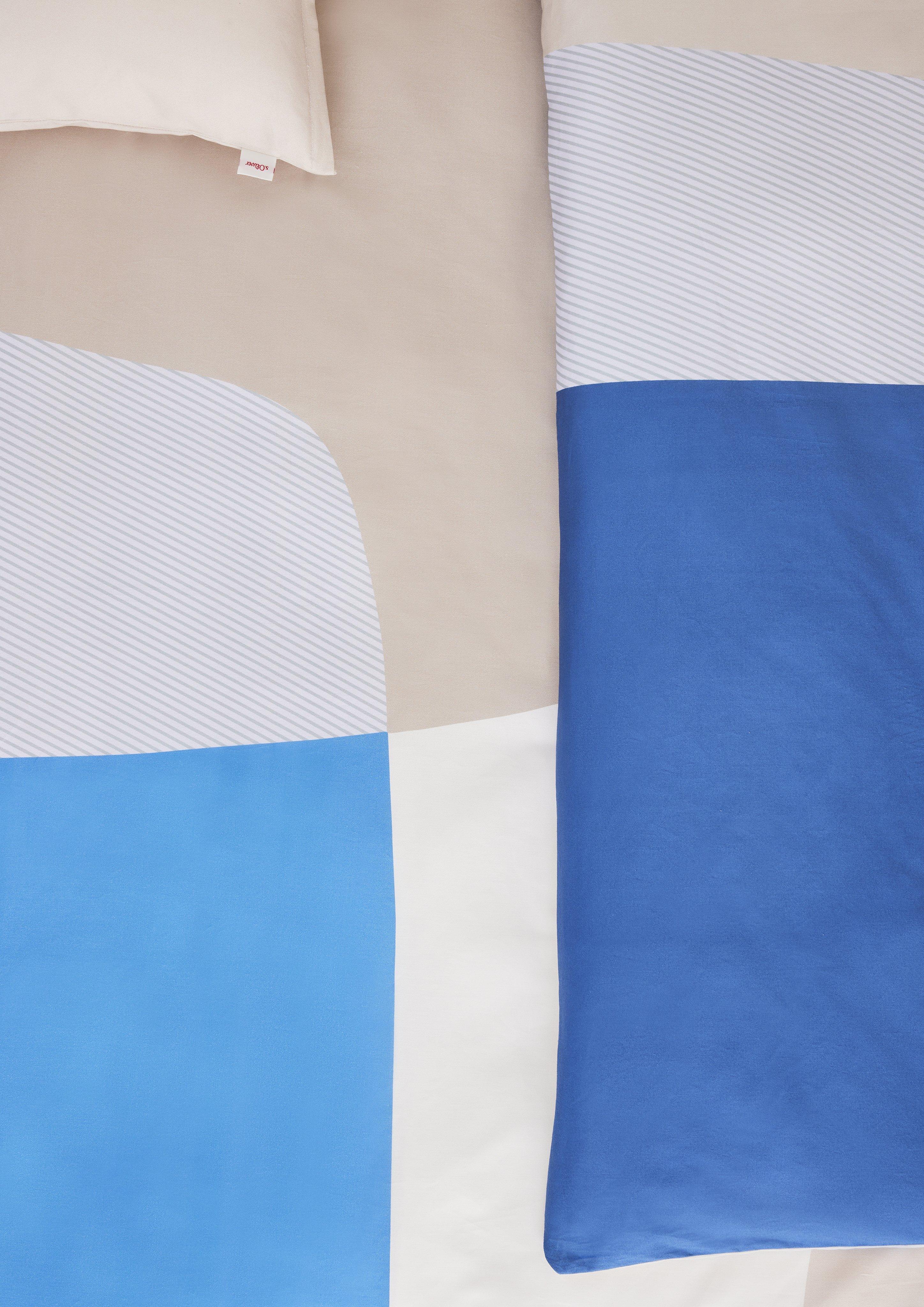 s.Oliver Satin-Bettwäsche aus Baumwolle mit grafischem Muster