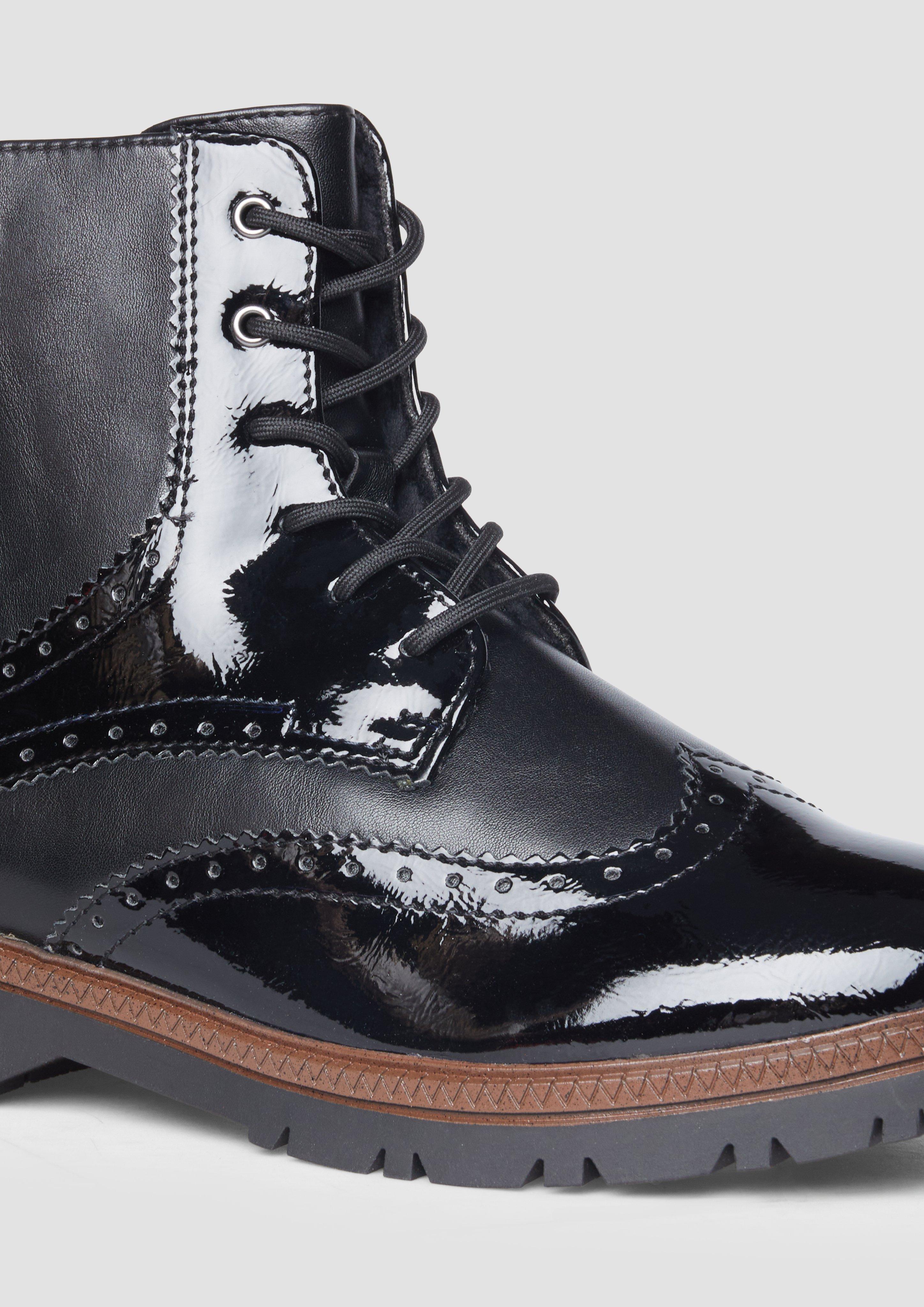 s.Oliver Stiefel mit Schnürung und Reißverschluss