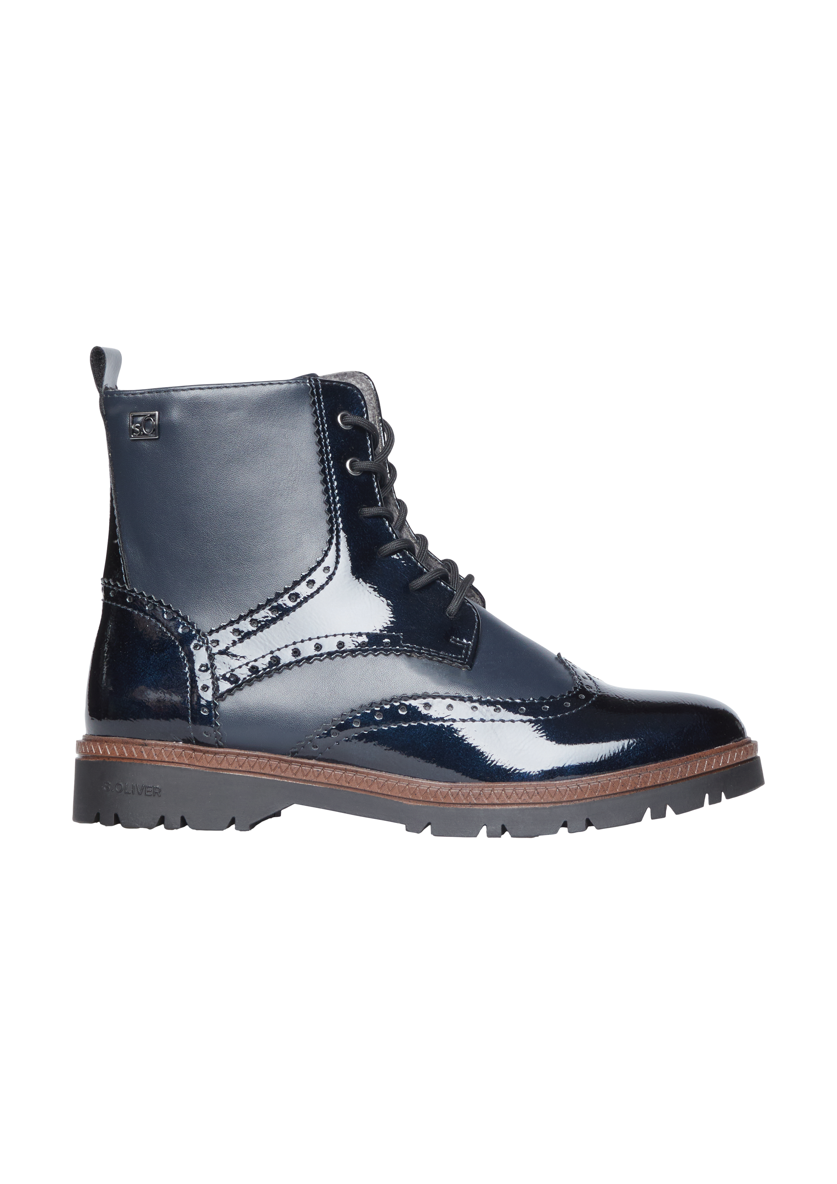 Stiefel mit Schnürung und Reißverschluss Blau