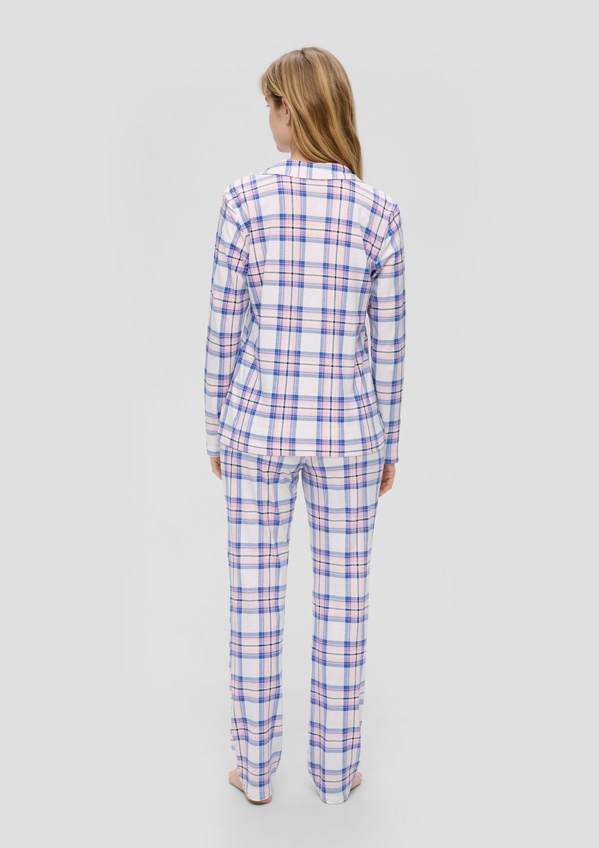 s.Oliver Korte pyjama met ruitmotief