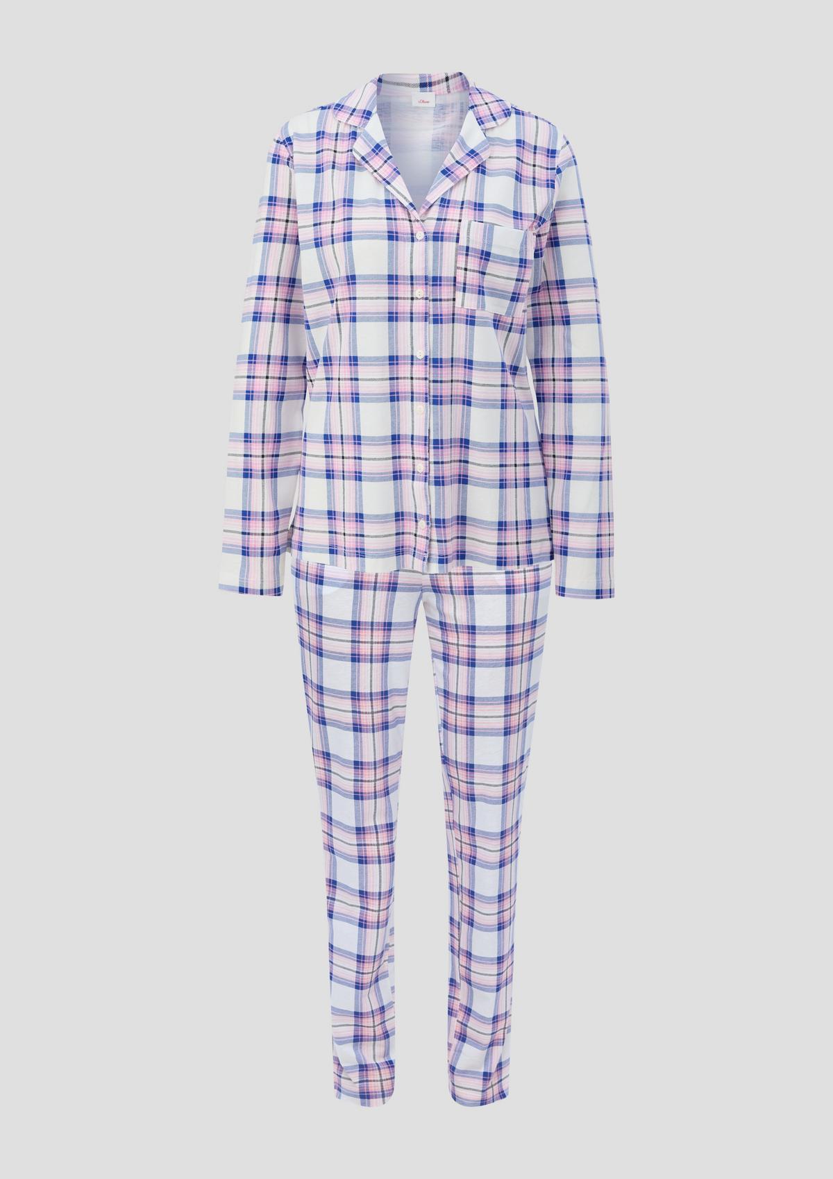 s.Oliver Langes Pyjama-Set mit All-over-Print