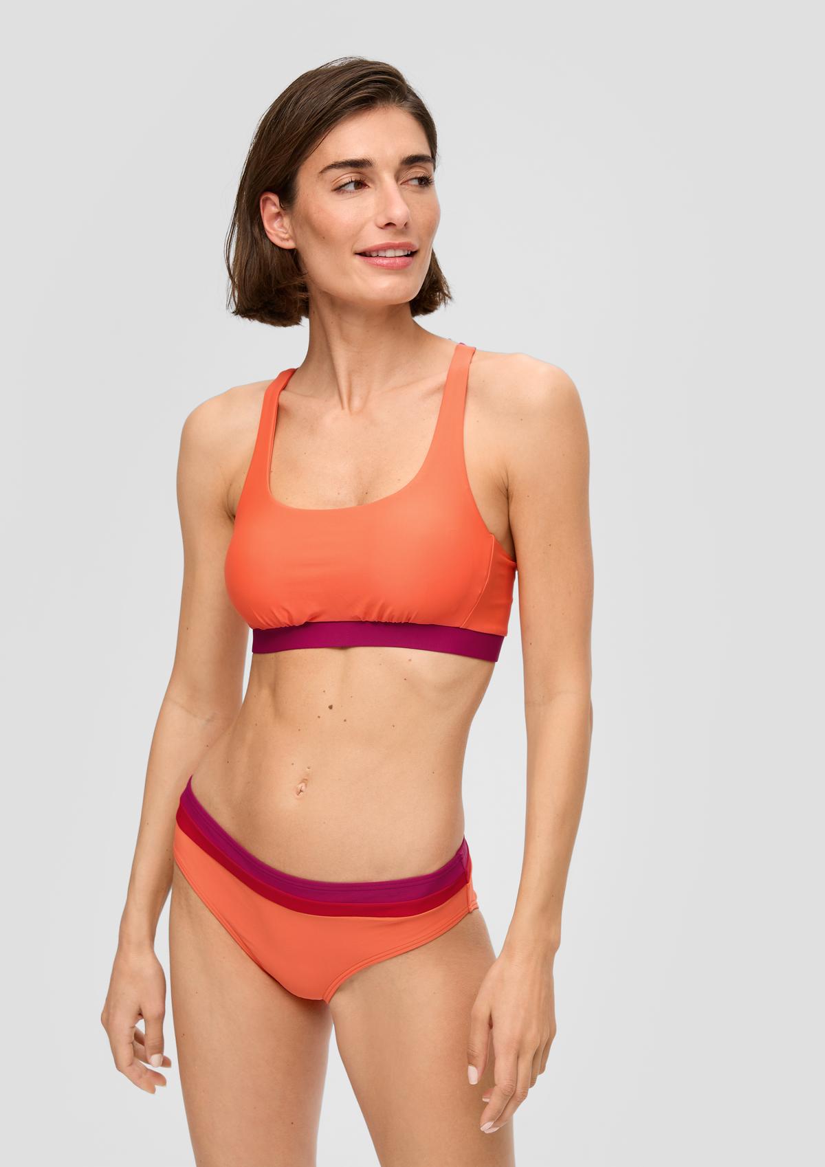 Bikini hlačke v videzu barvnih blokov