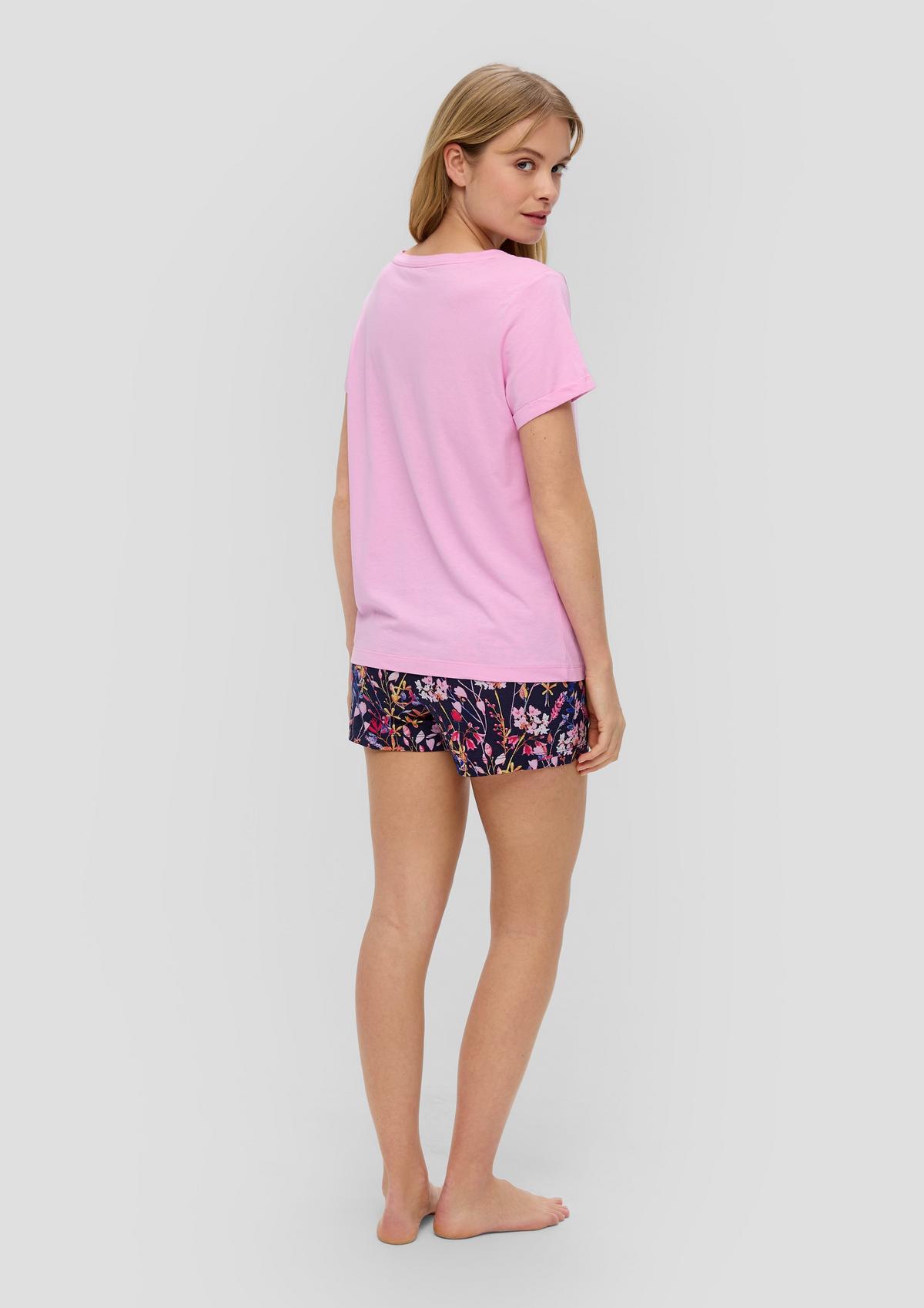 s.Oliver Pyjama-T-Shirt aus Baumwoll-Viskosemix