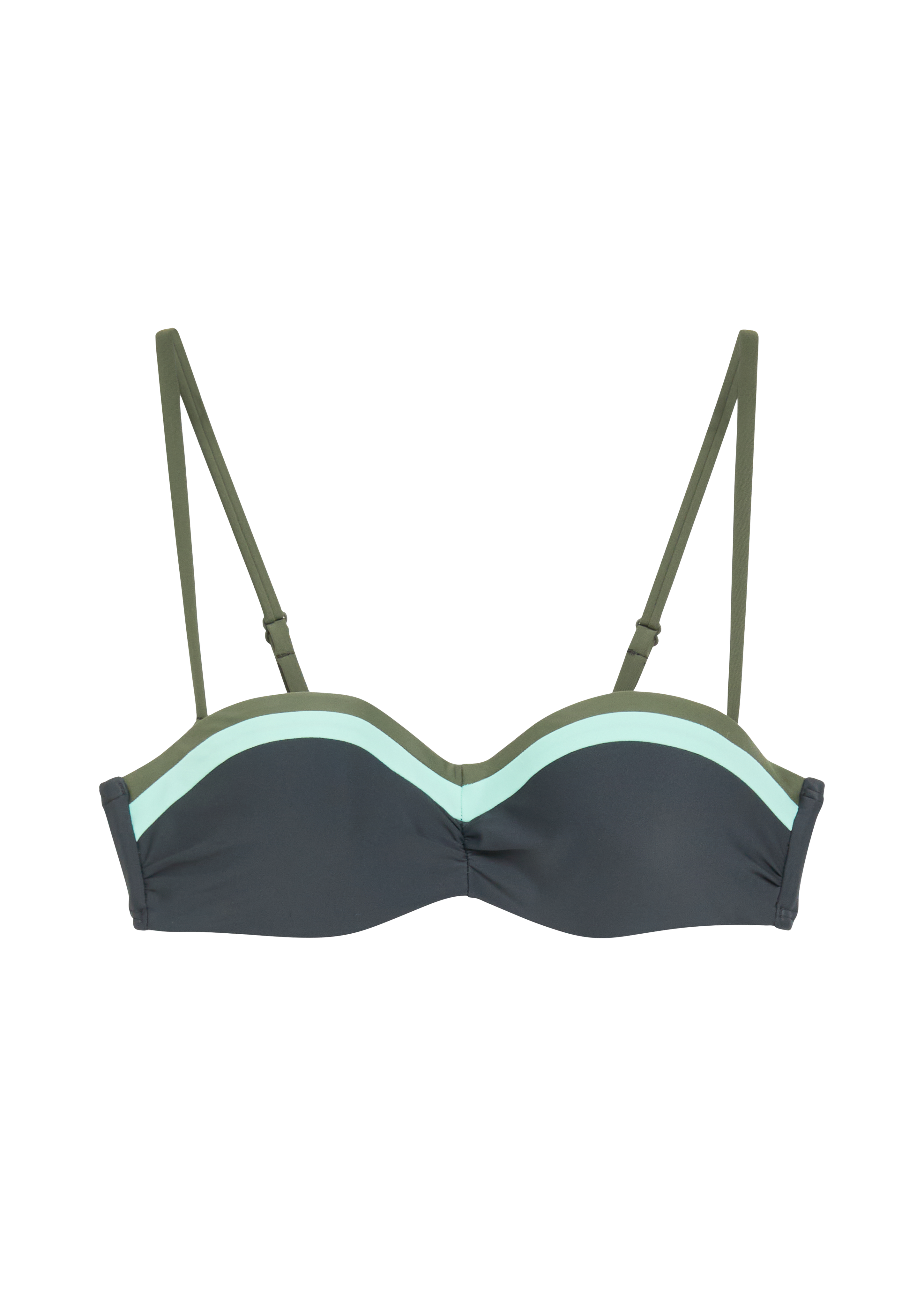 Bikini-bandeau-top in colour-blocking-look