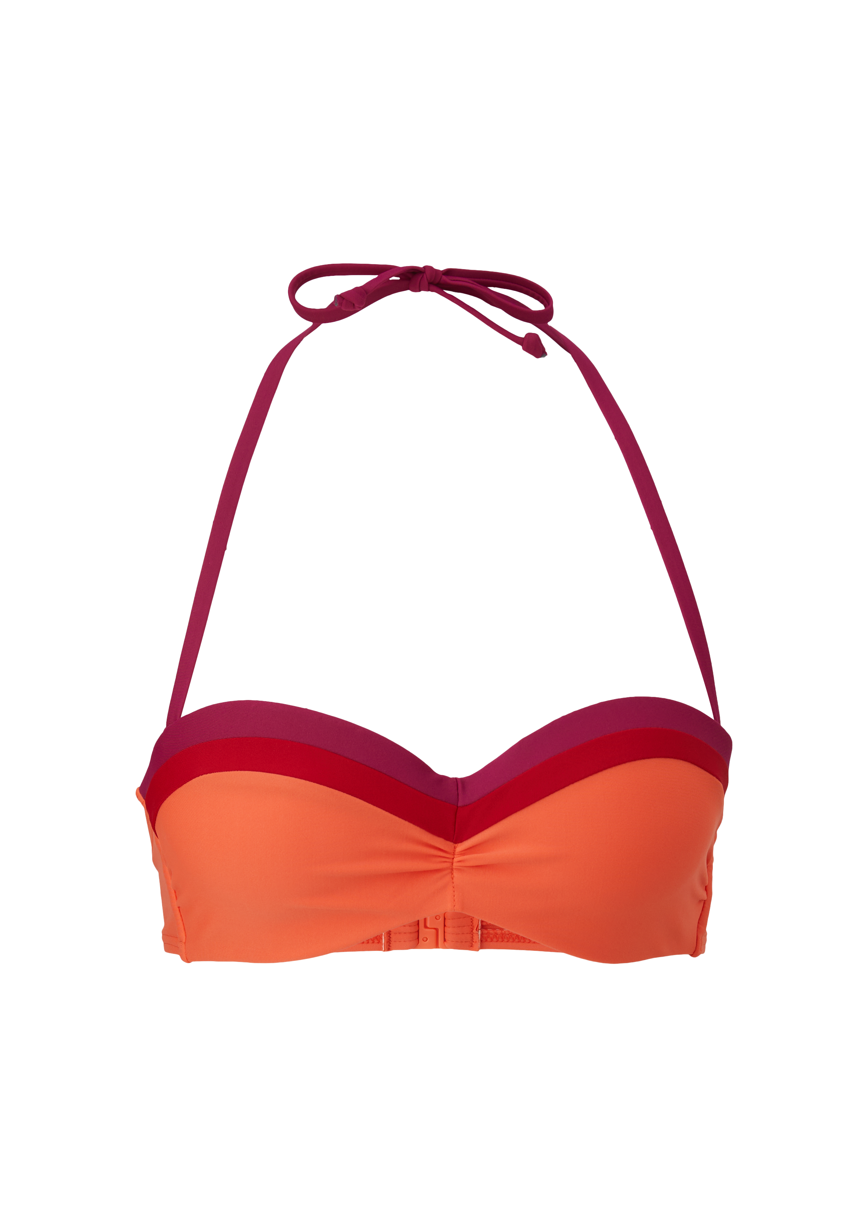Bikini-Bandeau-Top in Colour-Blocking-Optik