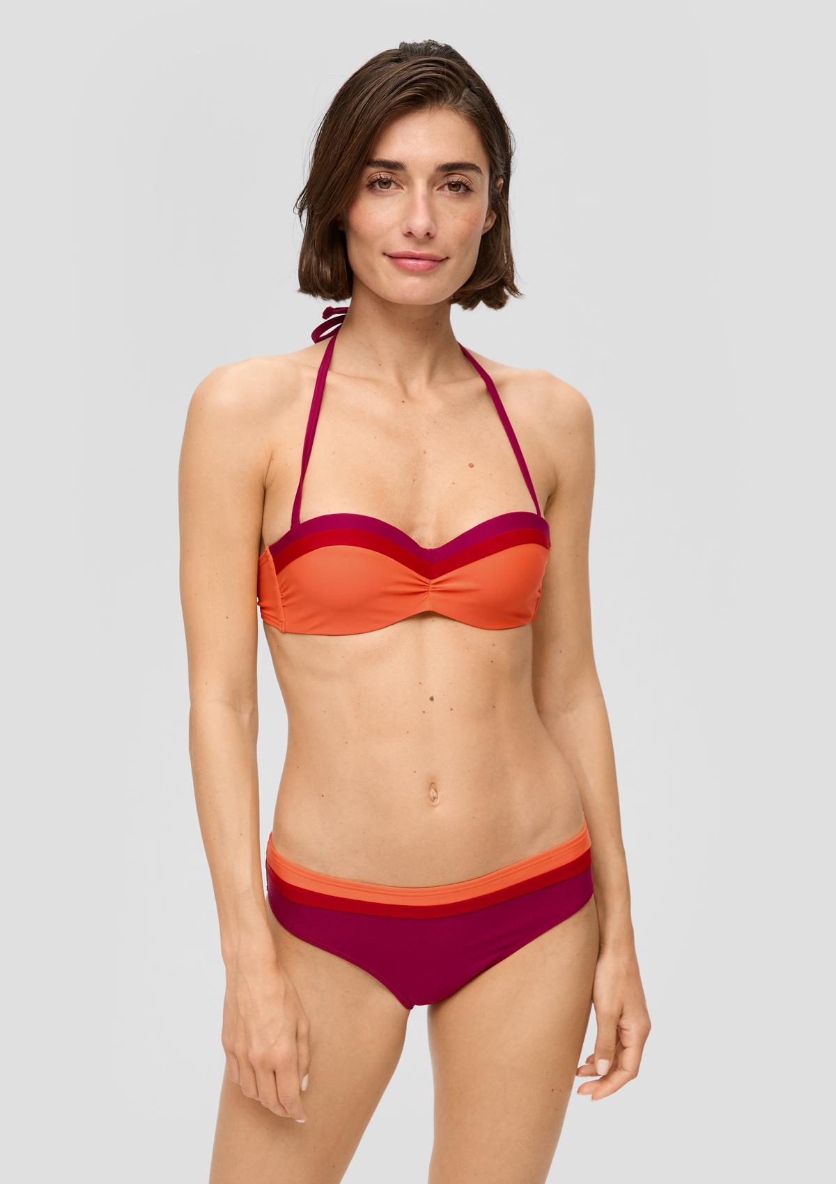 Neckholder-Bikini-Top in Colour-Blocking-Optik