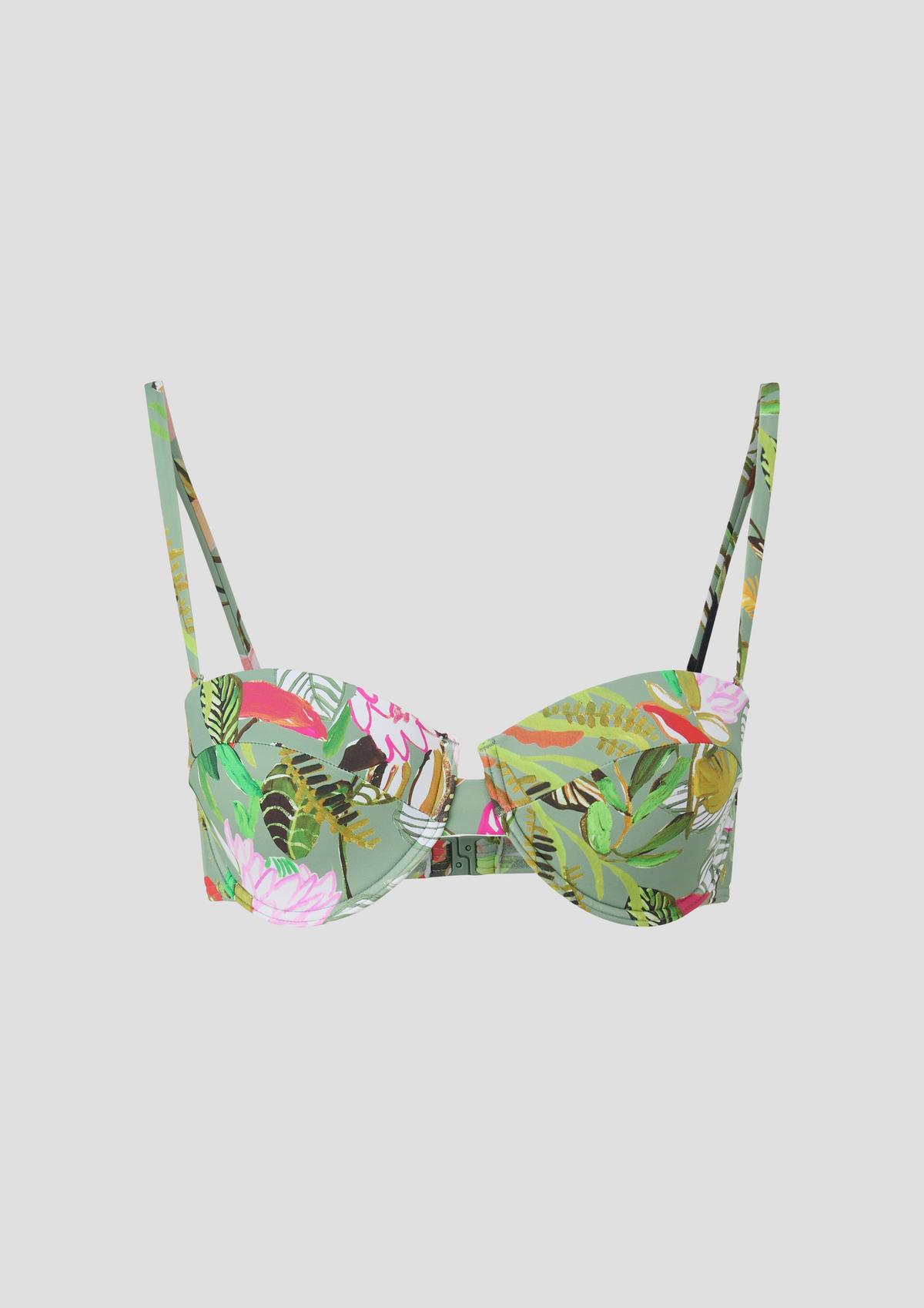 s.Oliver Bikini-Top mit Bügeln und Blumenmuster