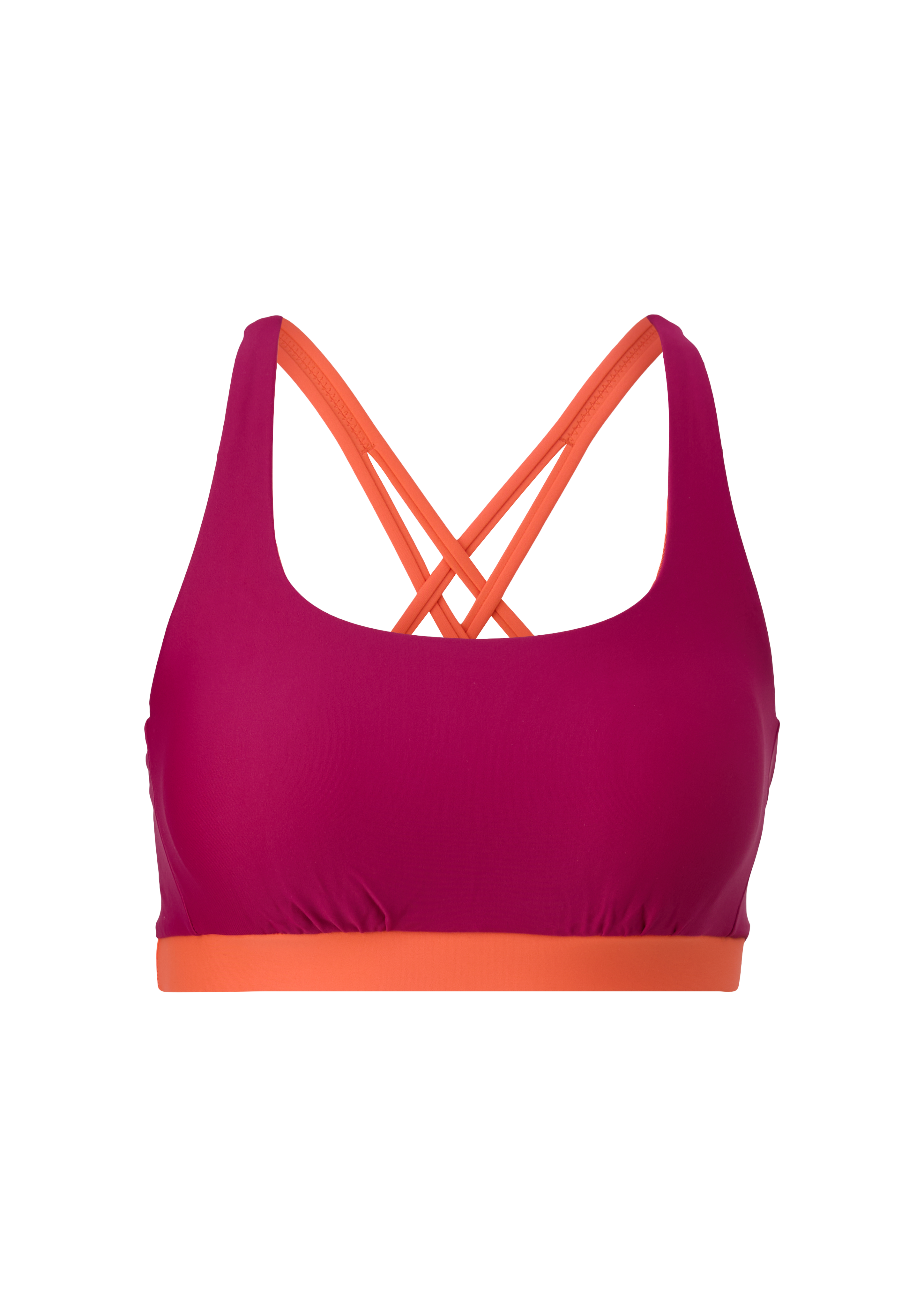 Bandeaubikinitop met colour blocks