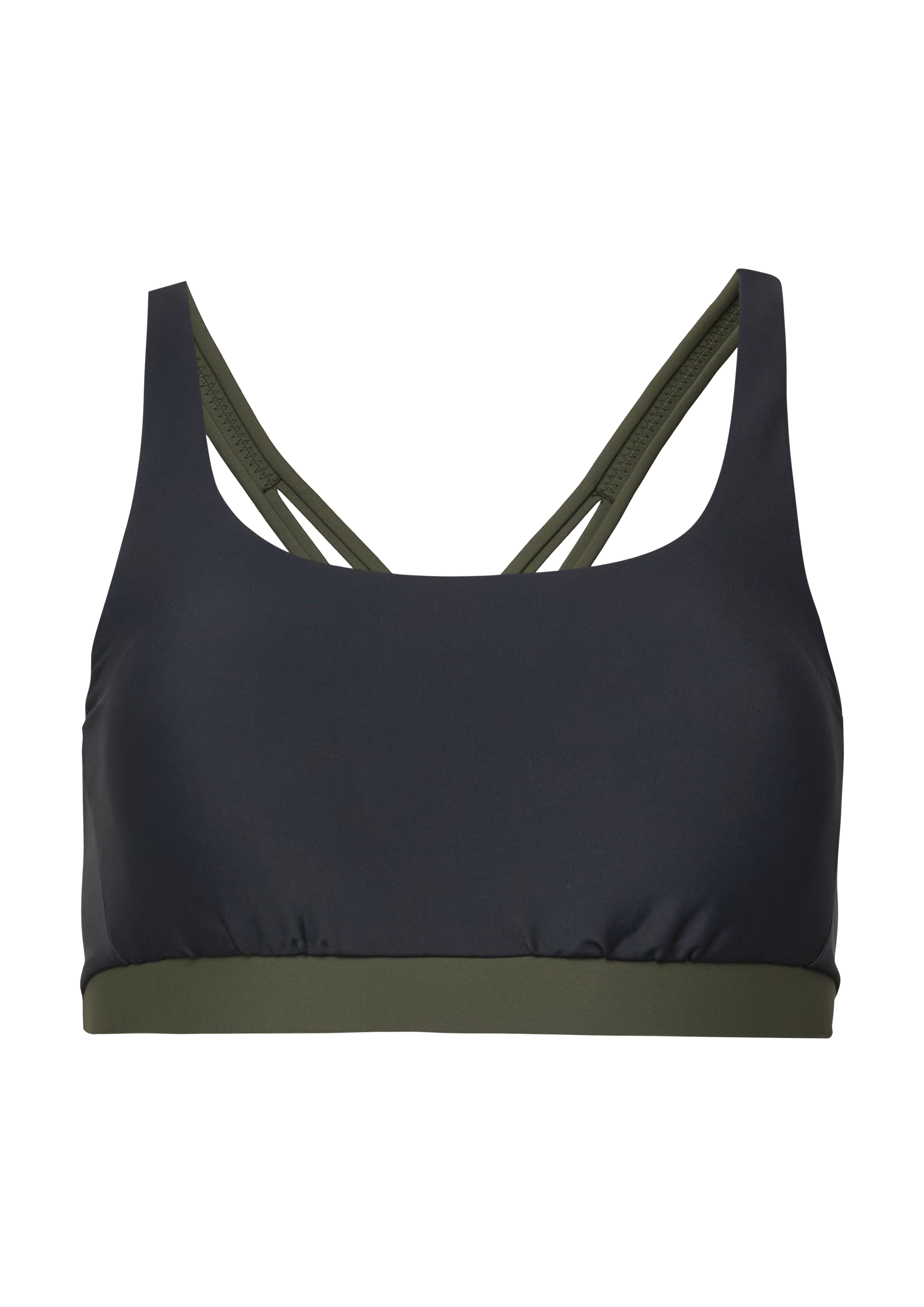 Bandeaubikinitop met colour blocks