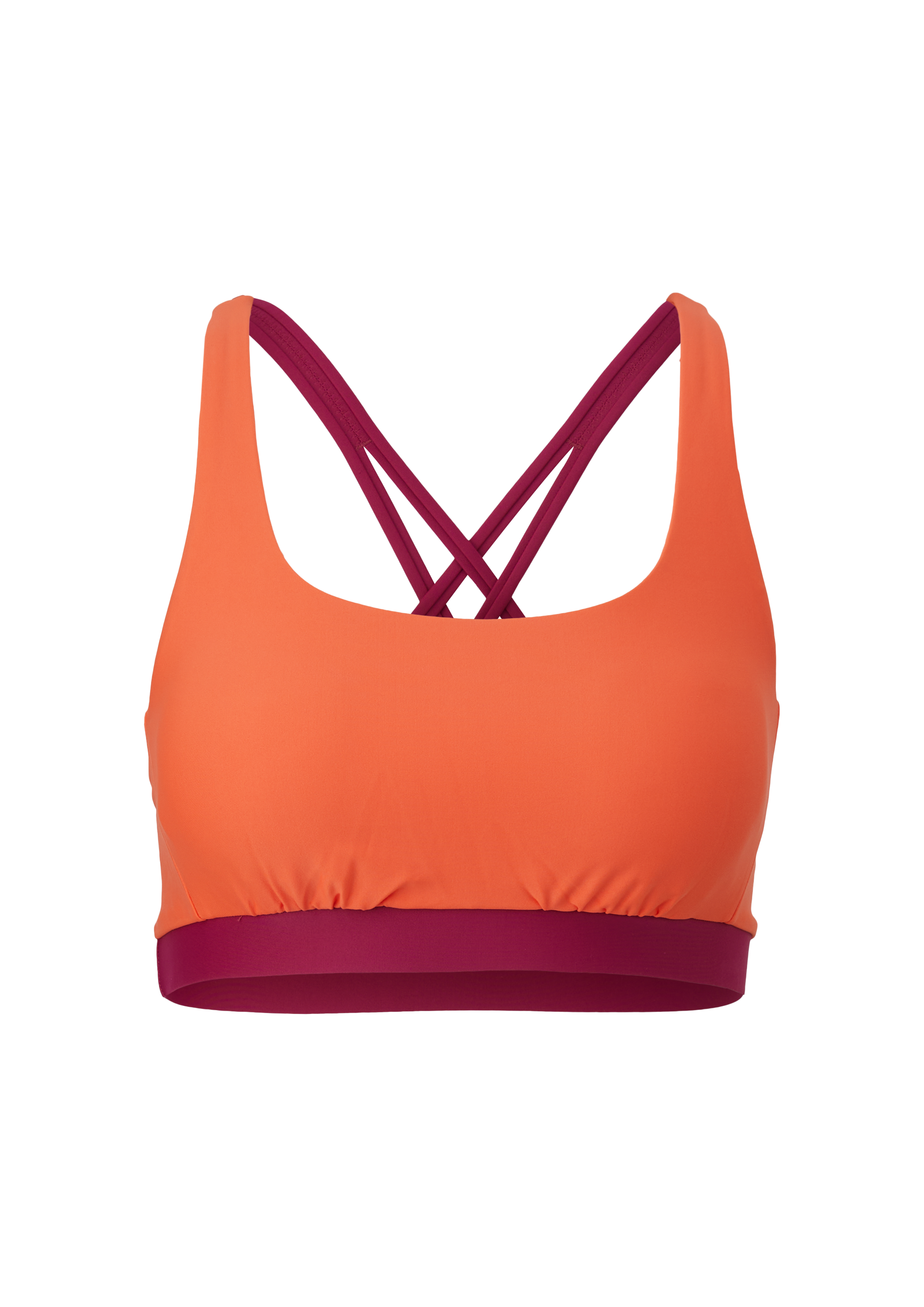 Bandeaubikinitop met colour blocks