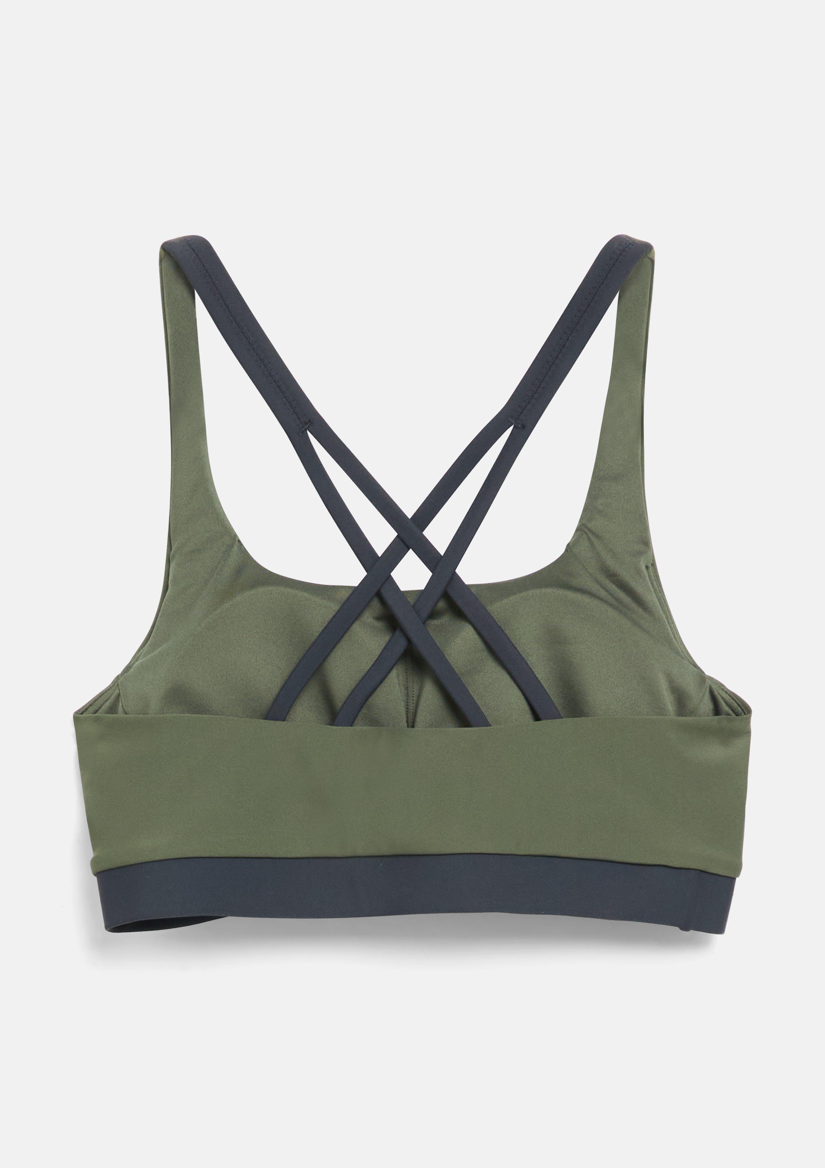 Femmes Haut de bikini bandeau en olive de s.Oliver
