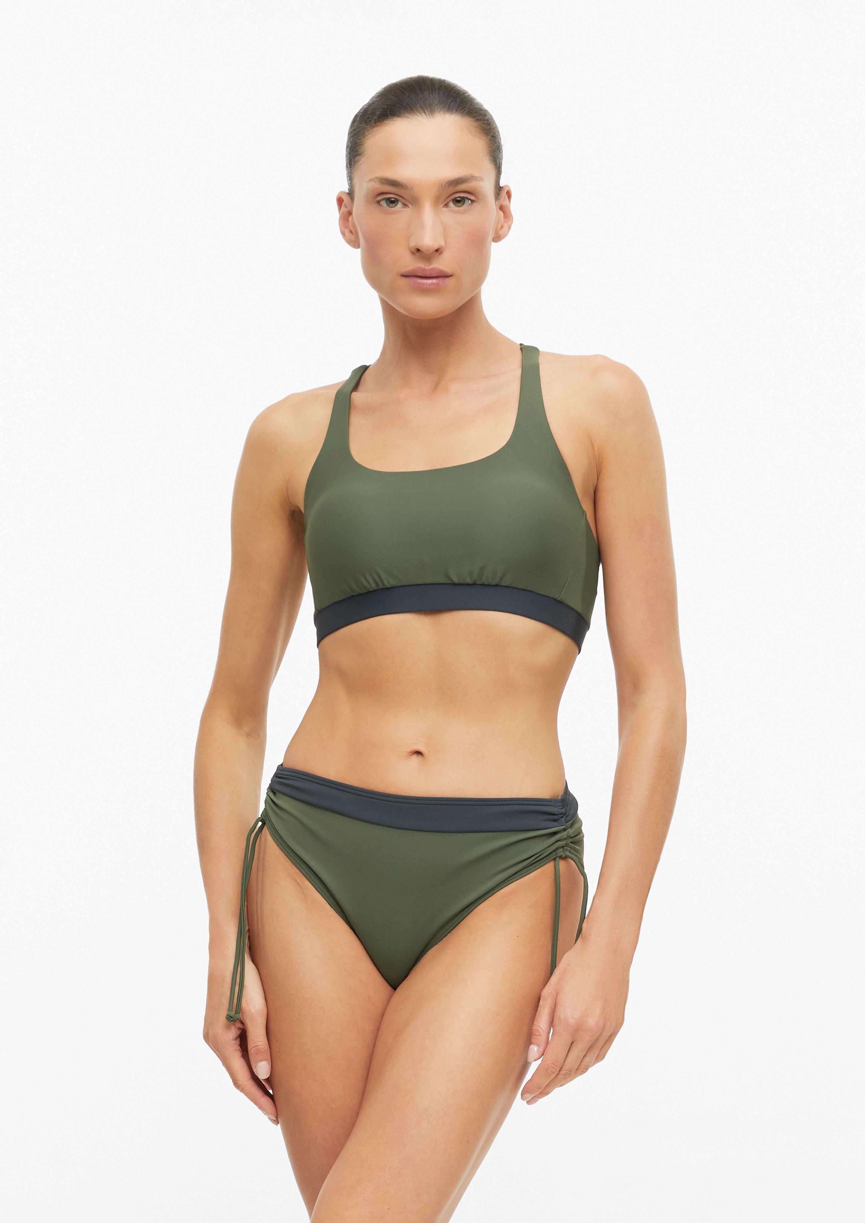 Femmes Haut de bikini bandeau en olive de s.Oliver
