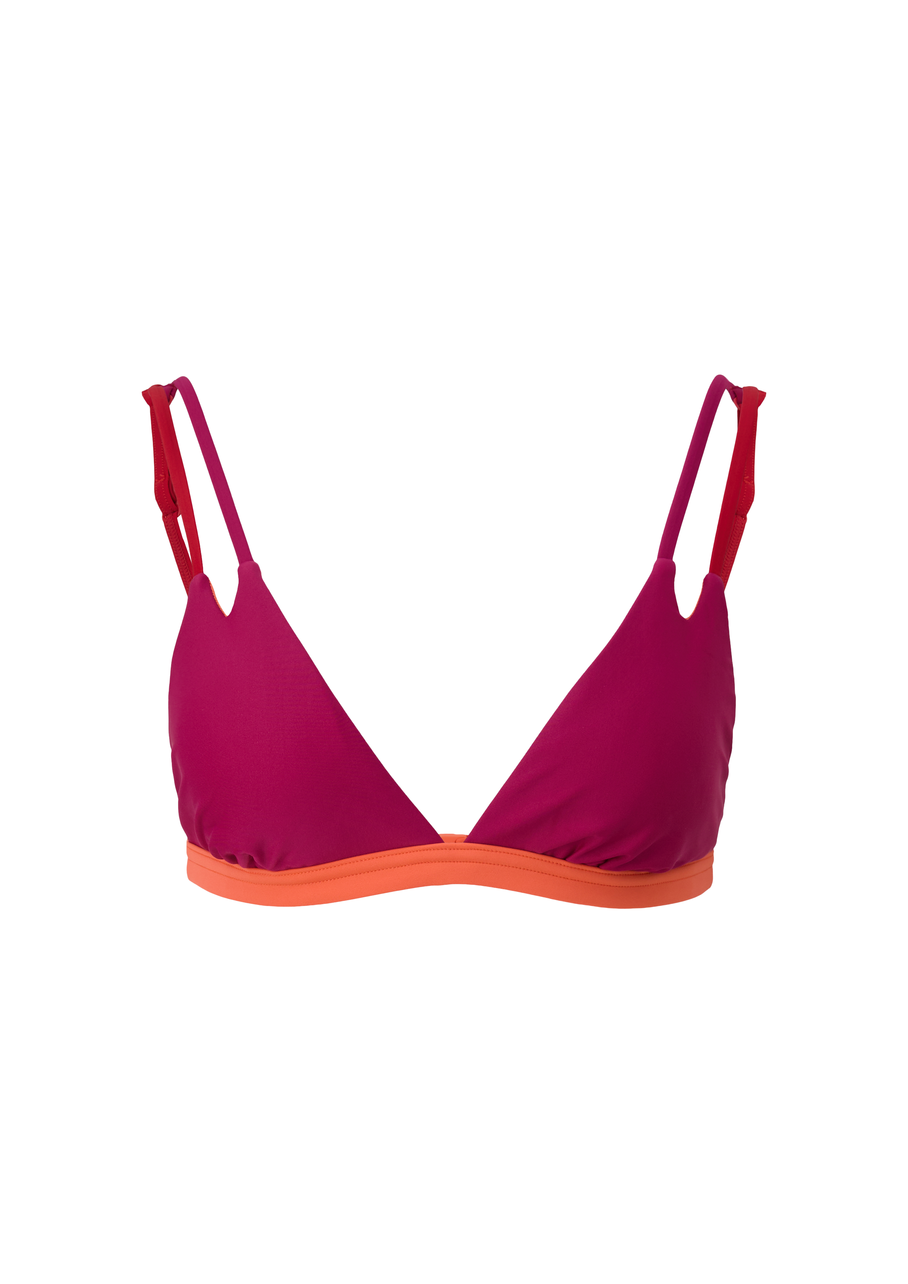 Triangel-Bikini-Top mit Colour-Blocking