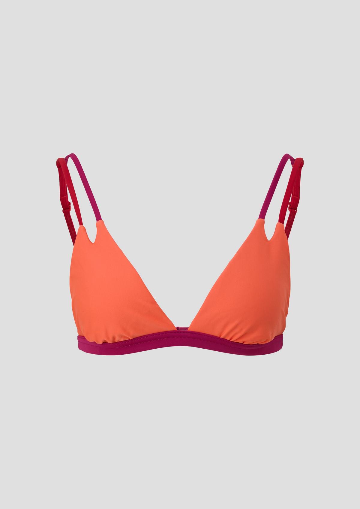 s.Oliver Triangel-Bikini-Top mit Colour-Blocking
