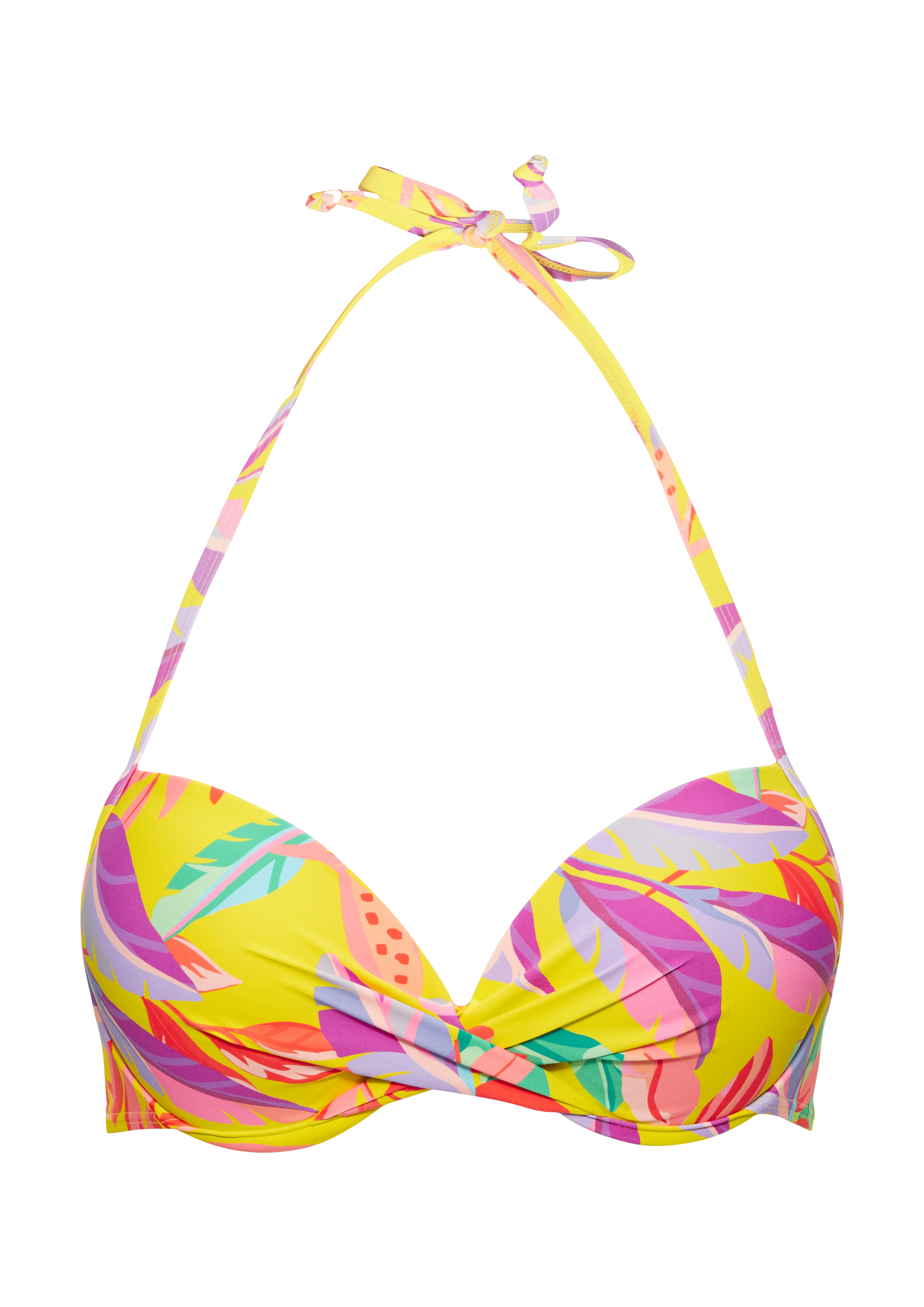 Push-Up Bikinitop mit Blumendesign