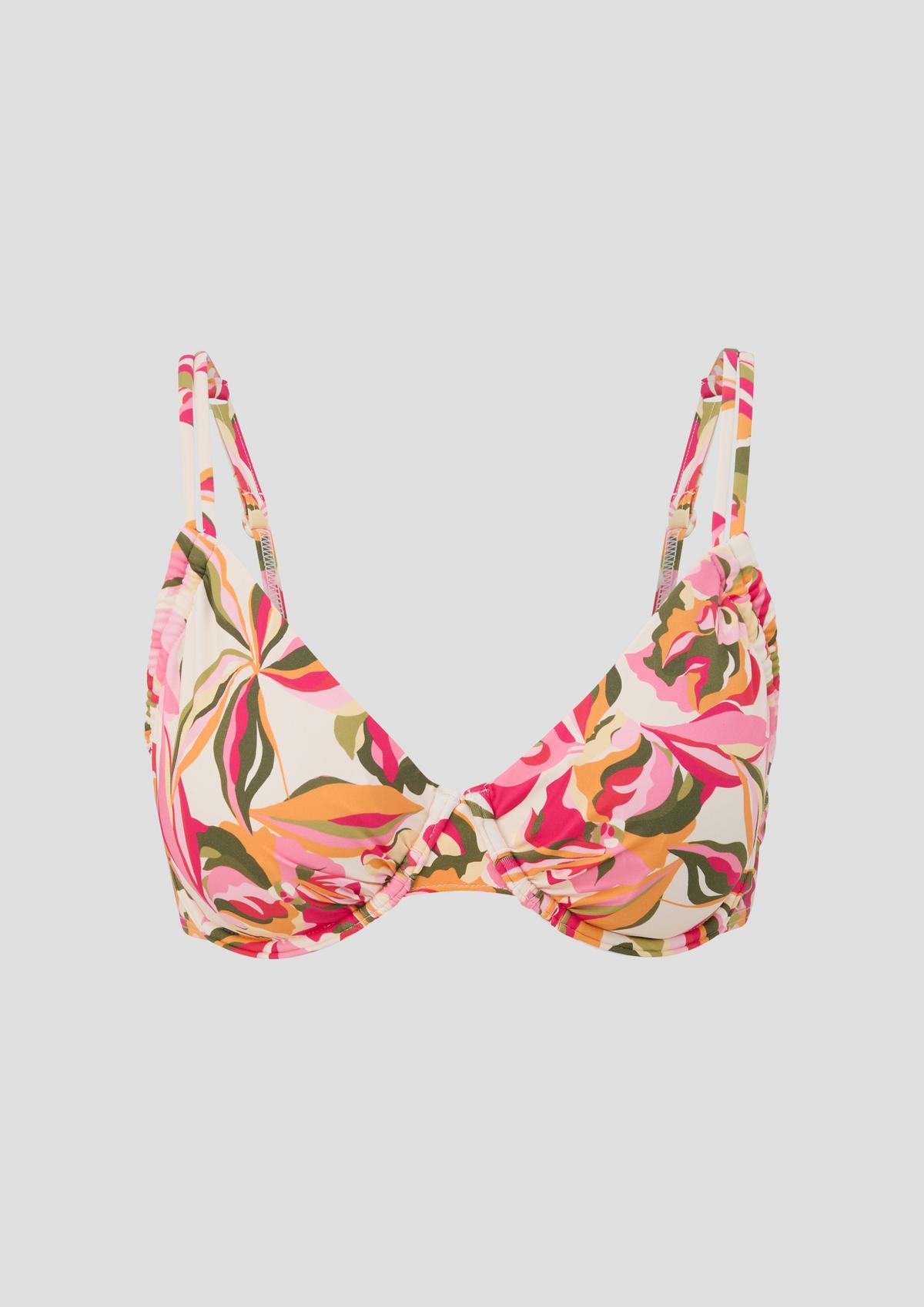 s.Oliver Bügel-Bikini-Top mit floralem Print