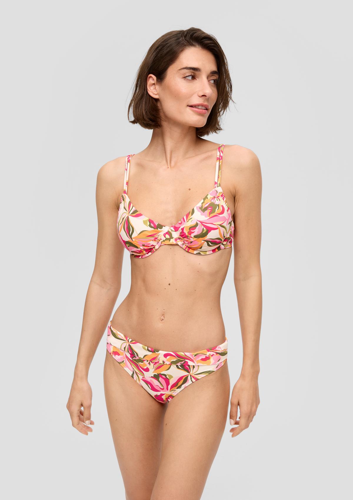 Bügel-Bikini-Top mit floralem Print