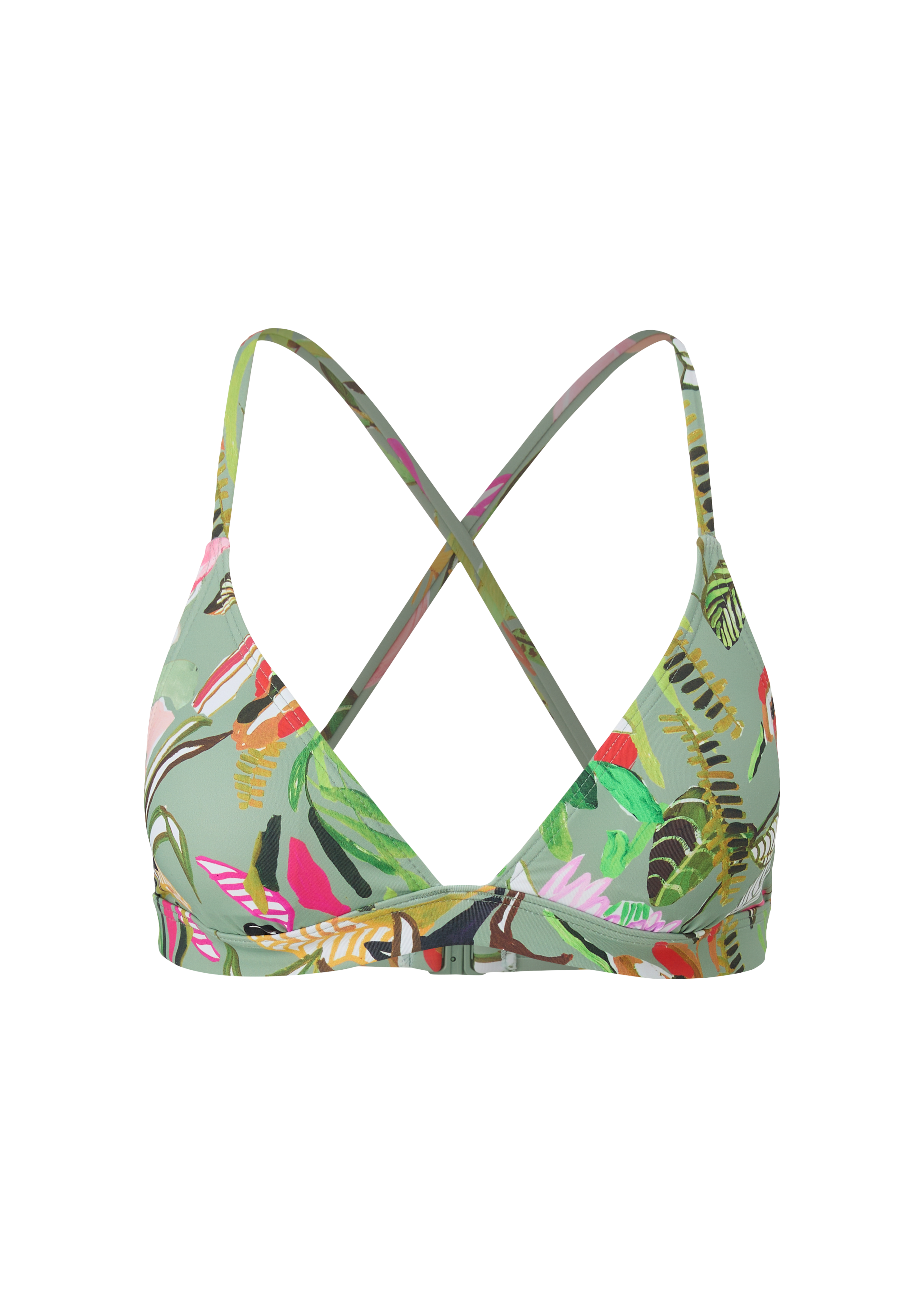 Triangel-Bikini-Top mit Blumenmuster
