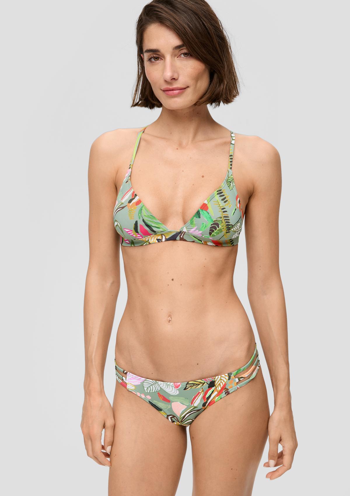 Triangel-Bikini-Top mit Blumenmuster