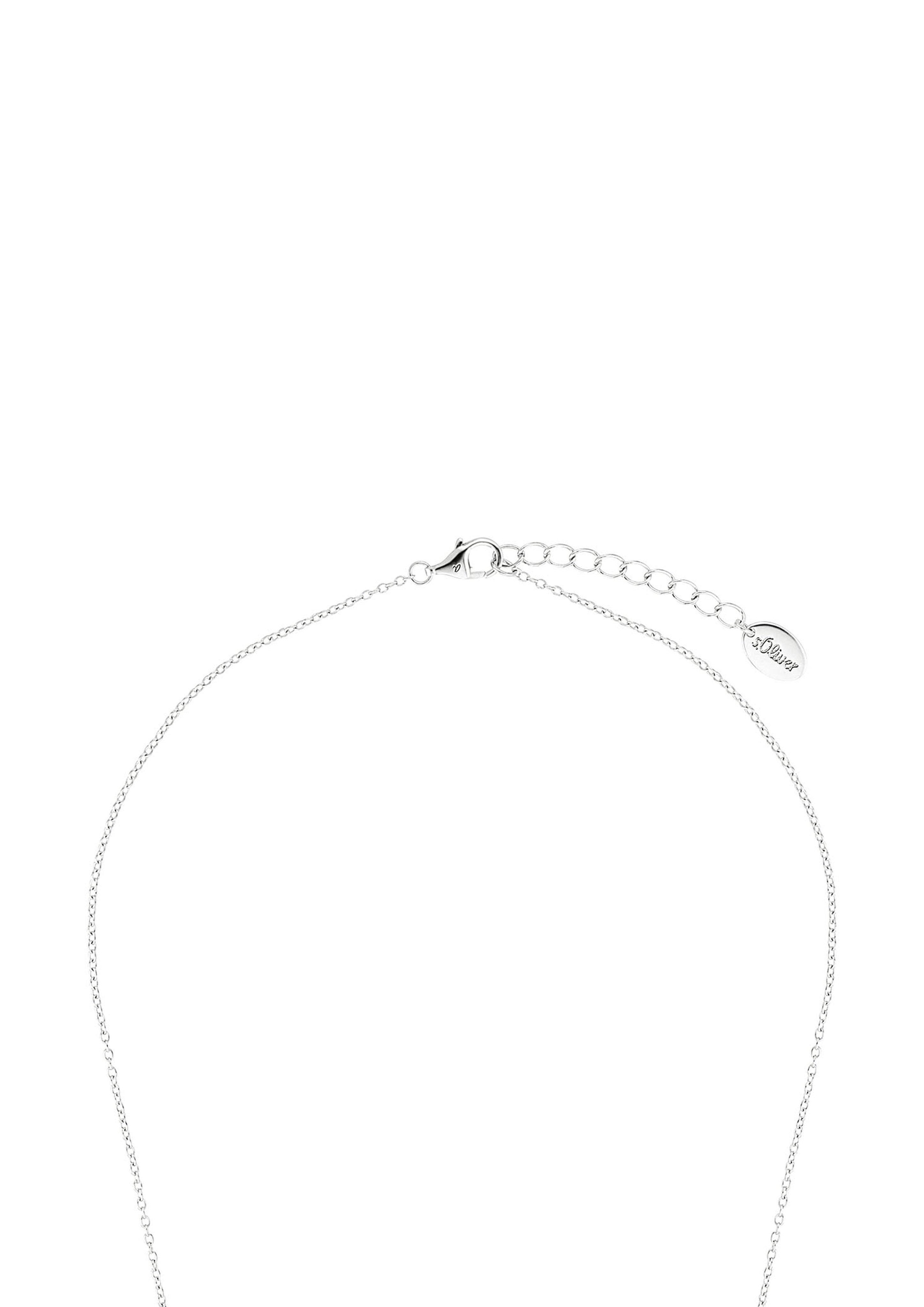 s.Oliver Silberkette mit Perlenanhängern