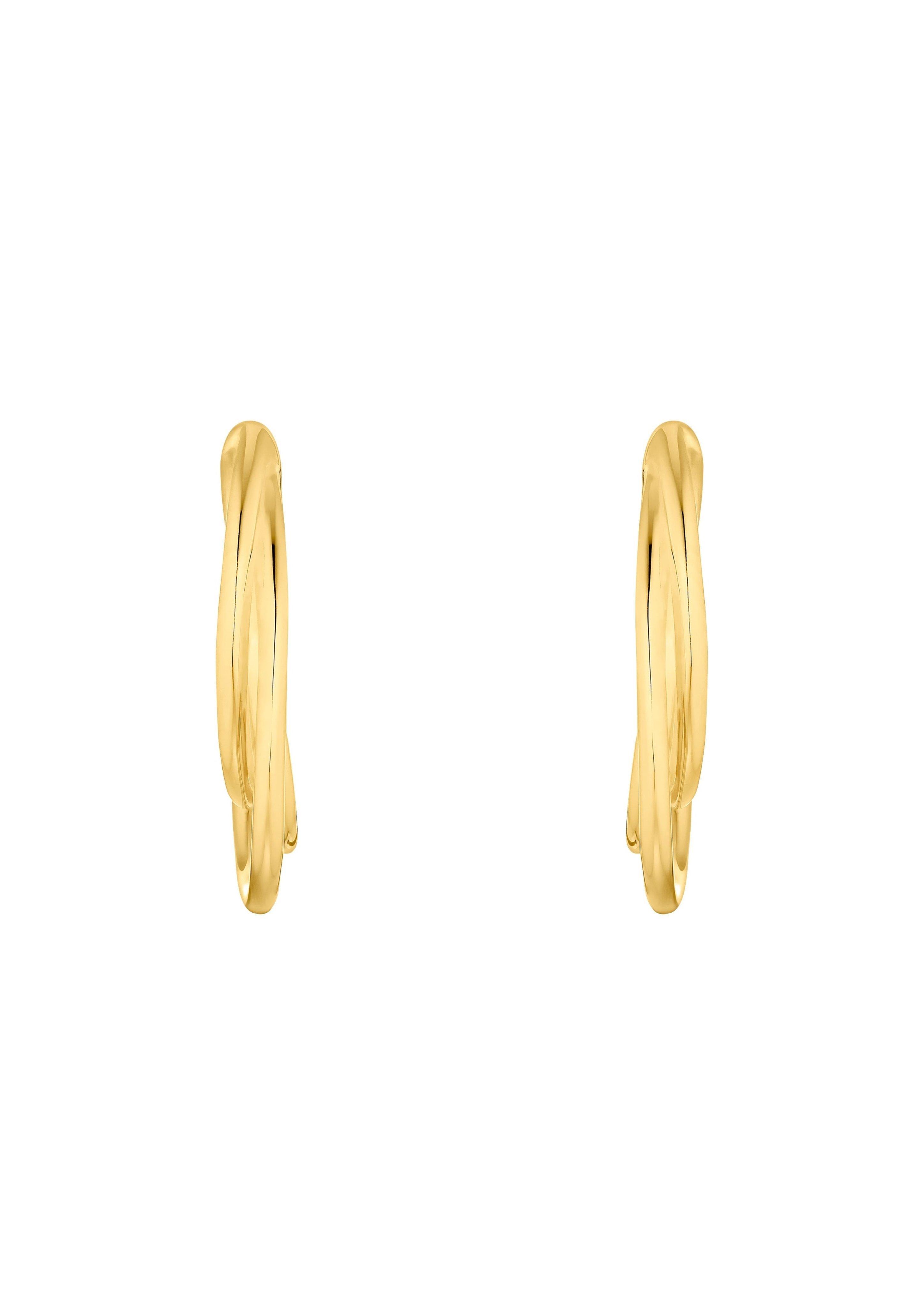 s.Oliver Vergoldete Ohrringe mit geschwungenem Design