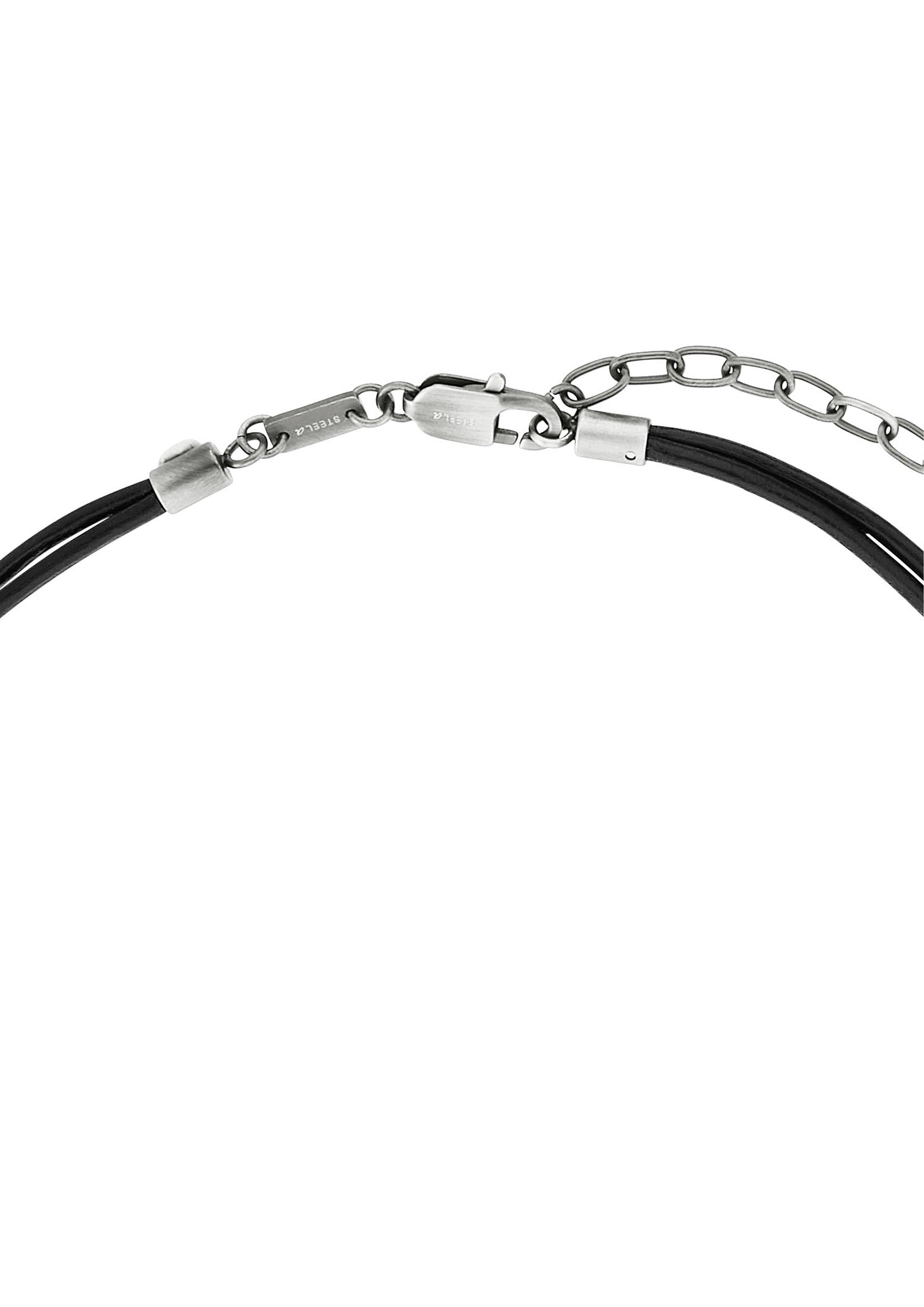 s.Oliver Lederkette mit Beads-Detail