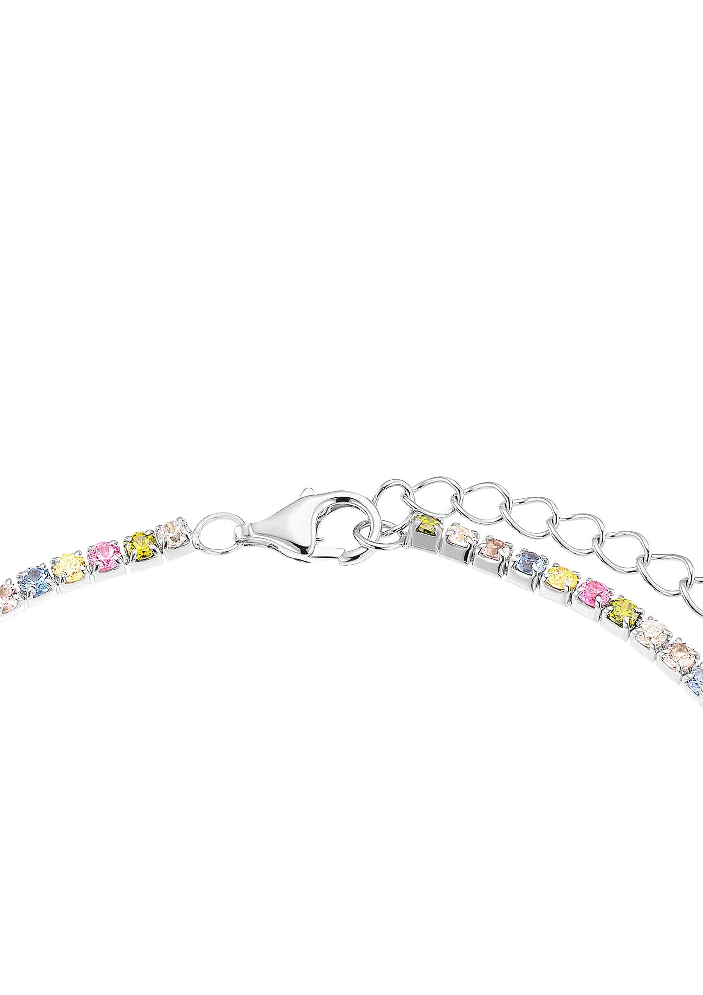 s.Oliver Tennisarmband mit bunten Zirkoniasteinen