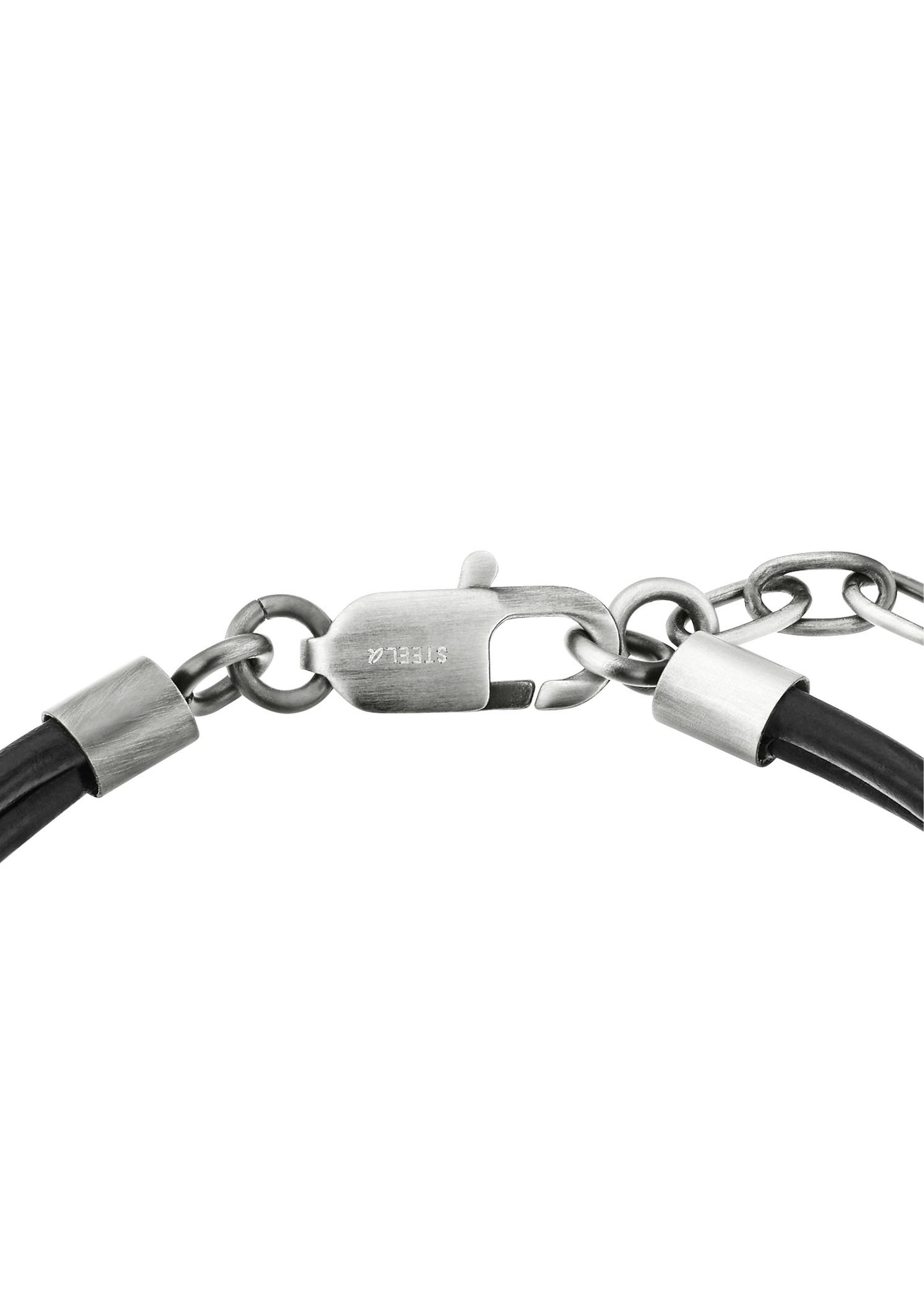 s.Oliver Lederarmband mit Beads-Detail