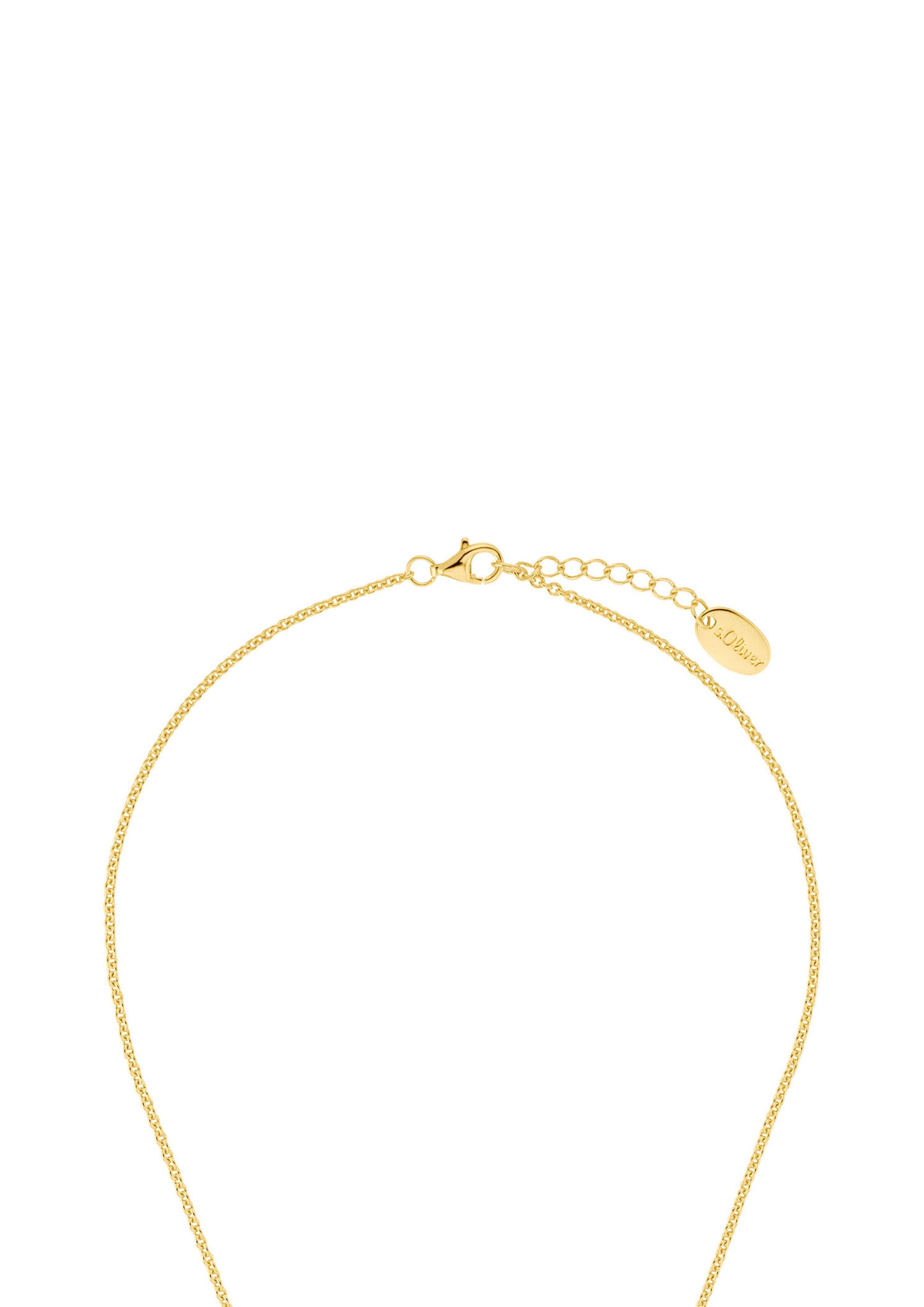 s.Oliver Vergoldete Kette mit geschwungenem Anhänger