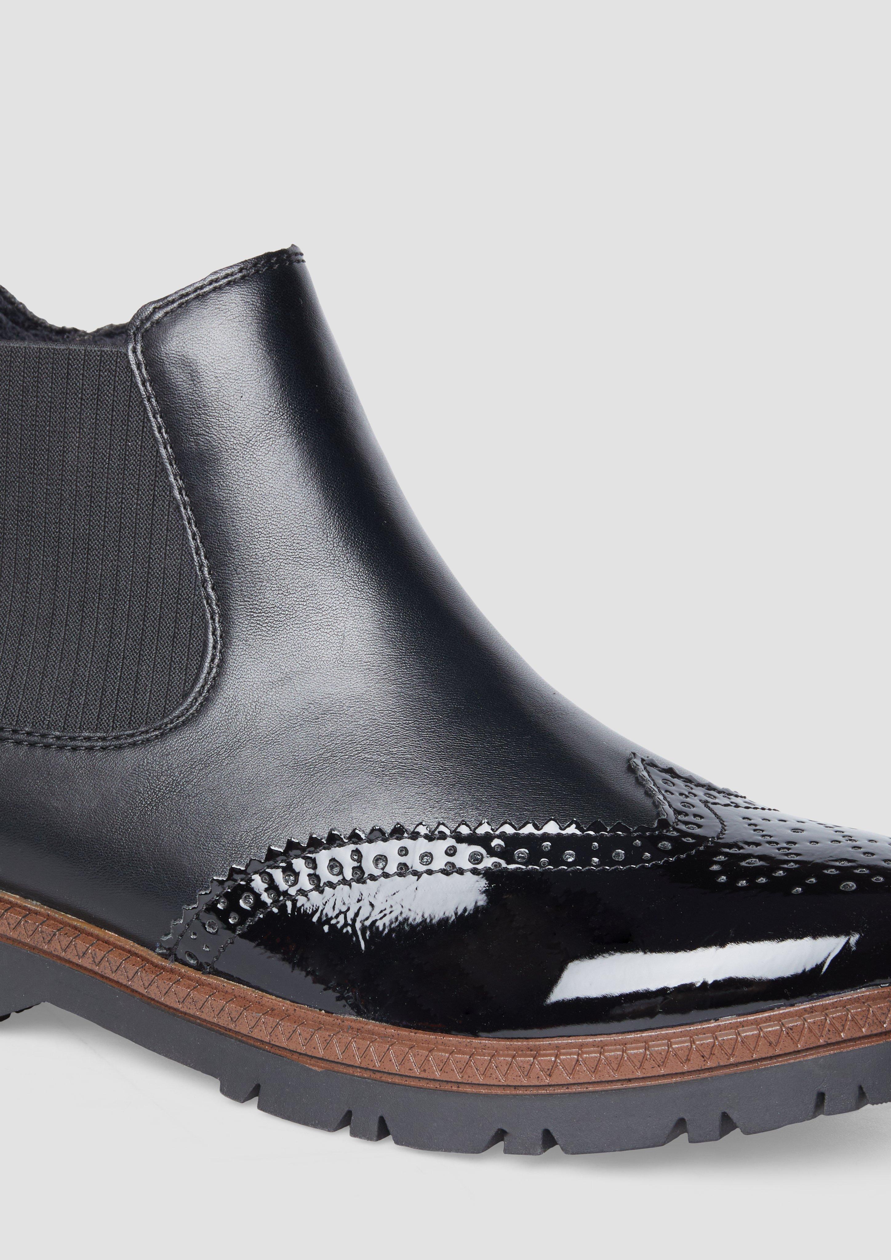 s.Oliver Chelsea Boots in Leder-Optik