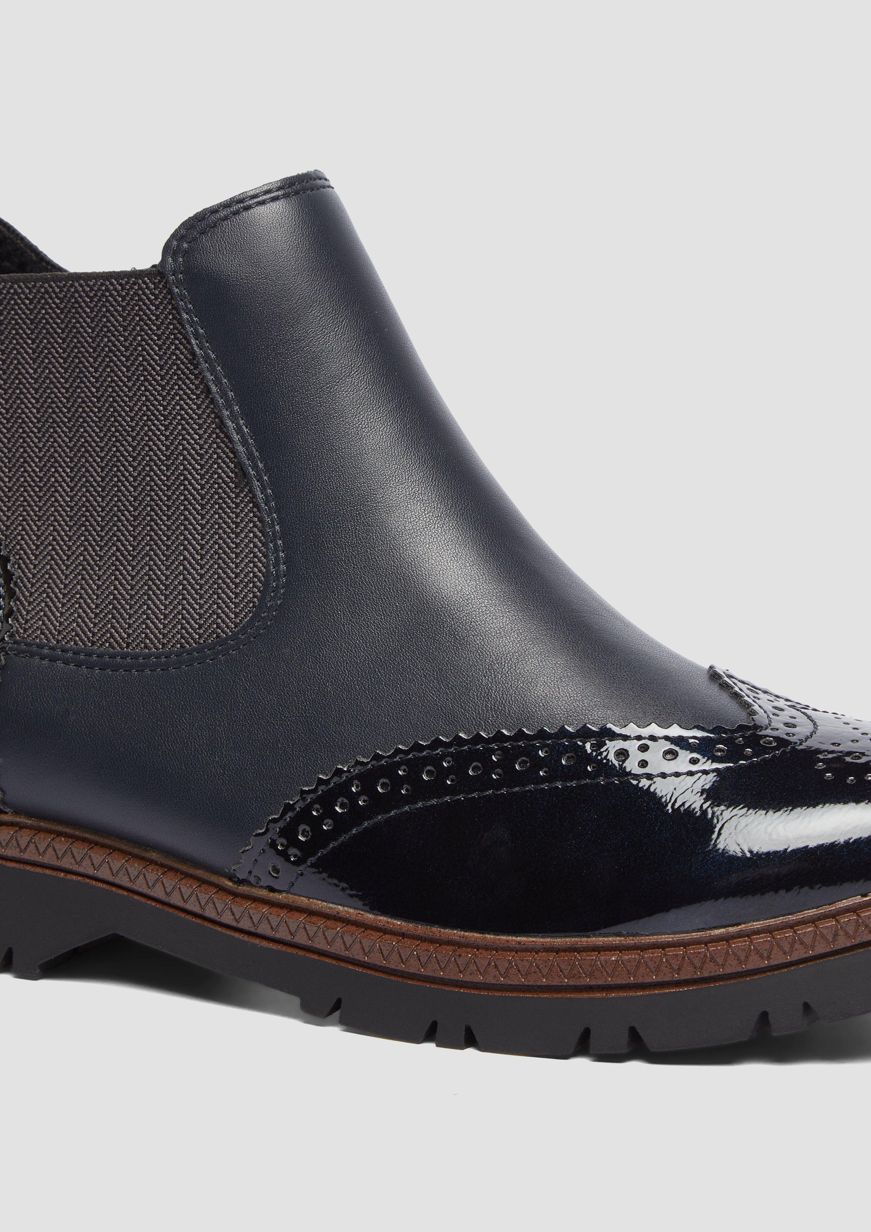 s.Oliver Chelsea Boots in Leder-Optik
