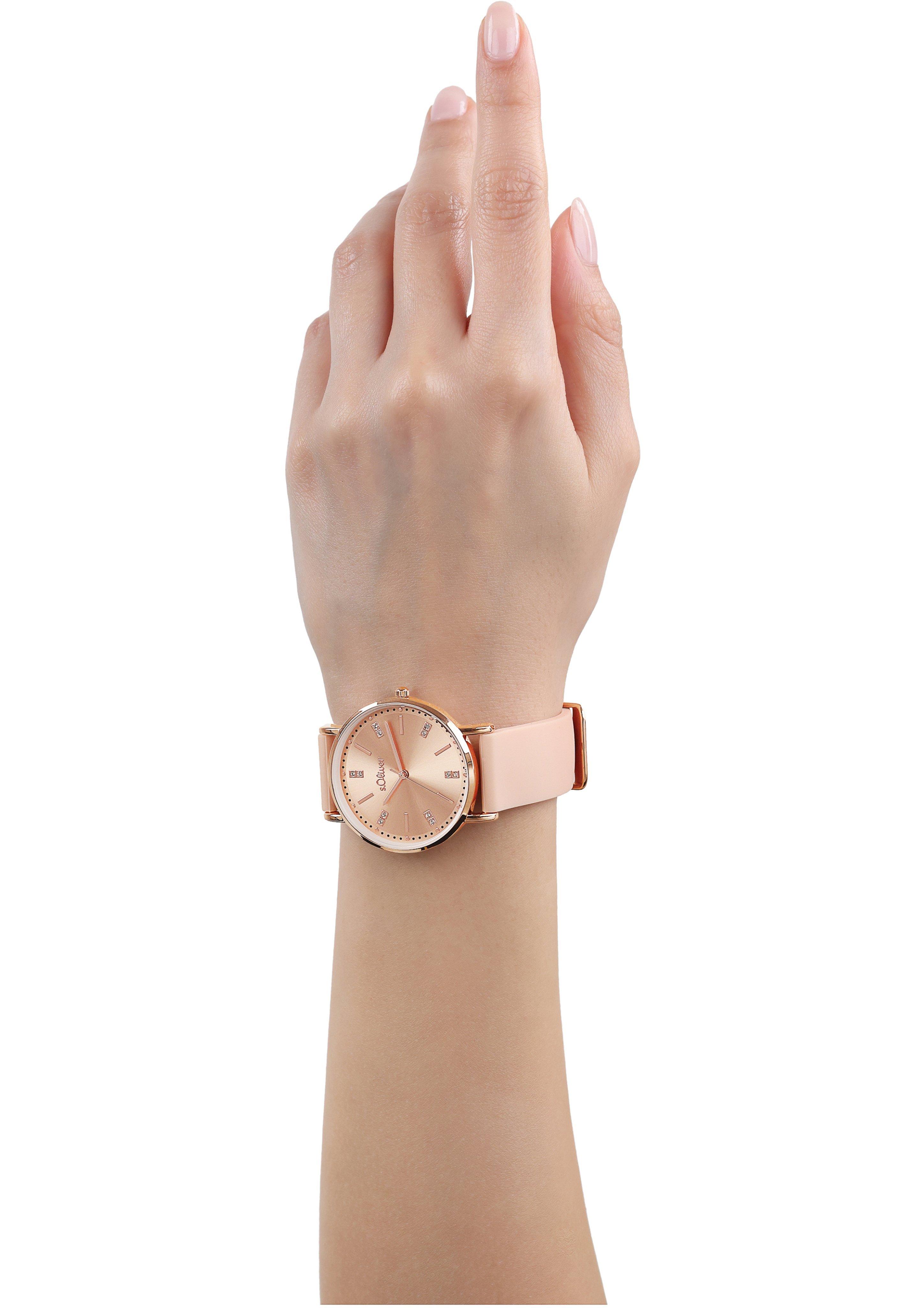 s.Oliver Armbanduhr mit Silikonband