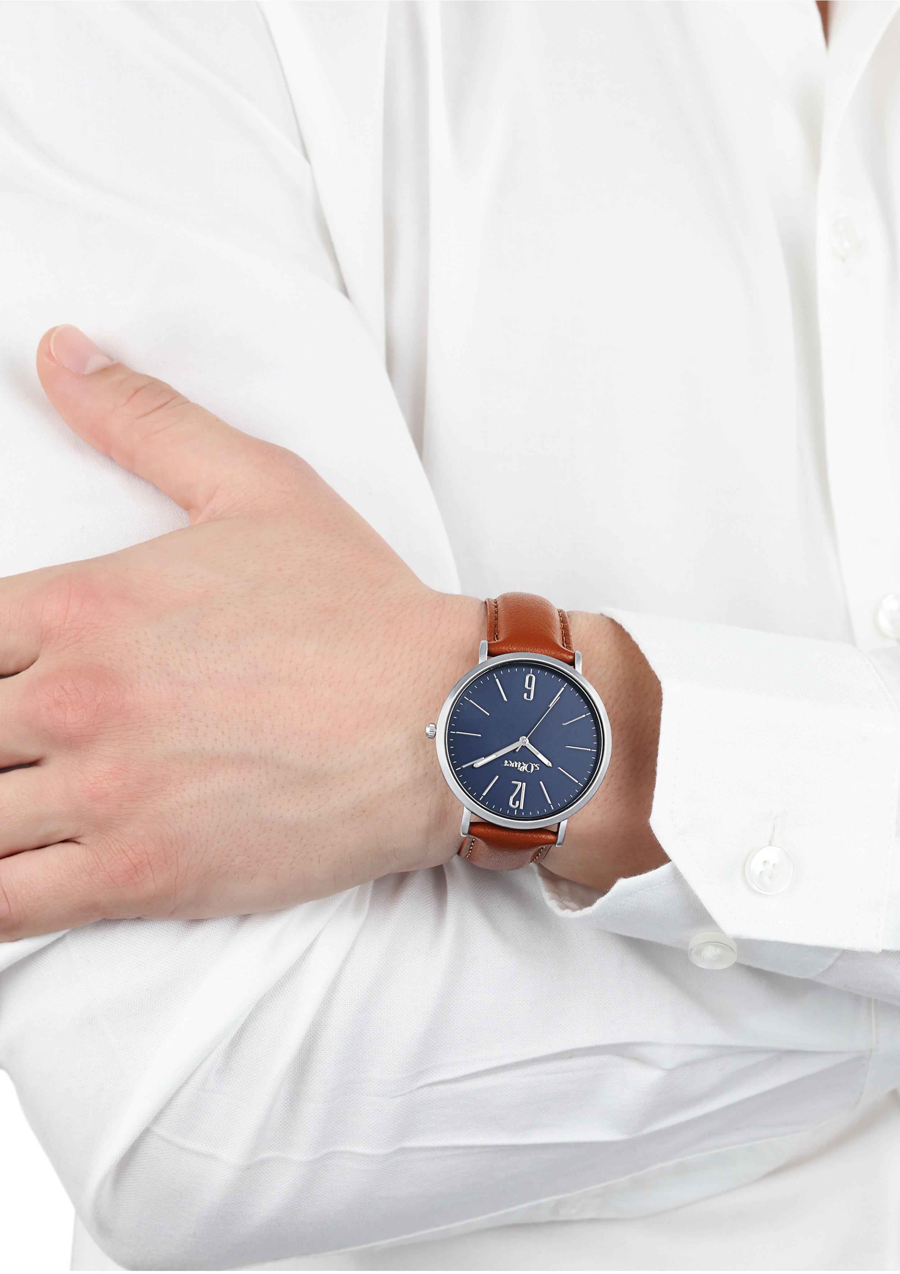 s.Oliver Armbanduhr mit Kunstlederband