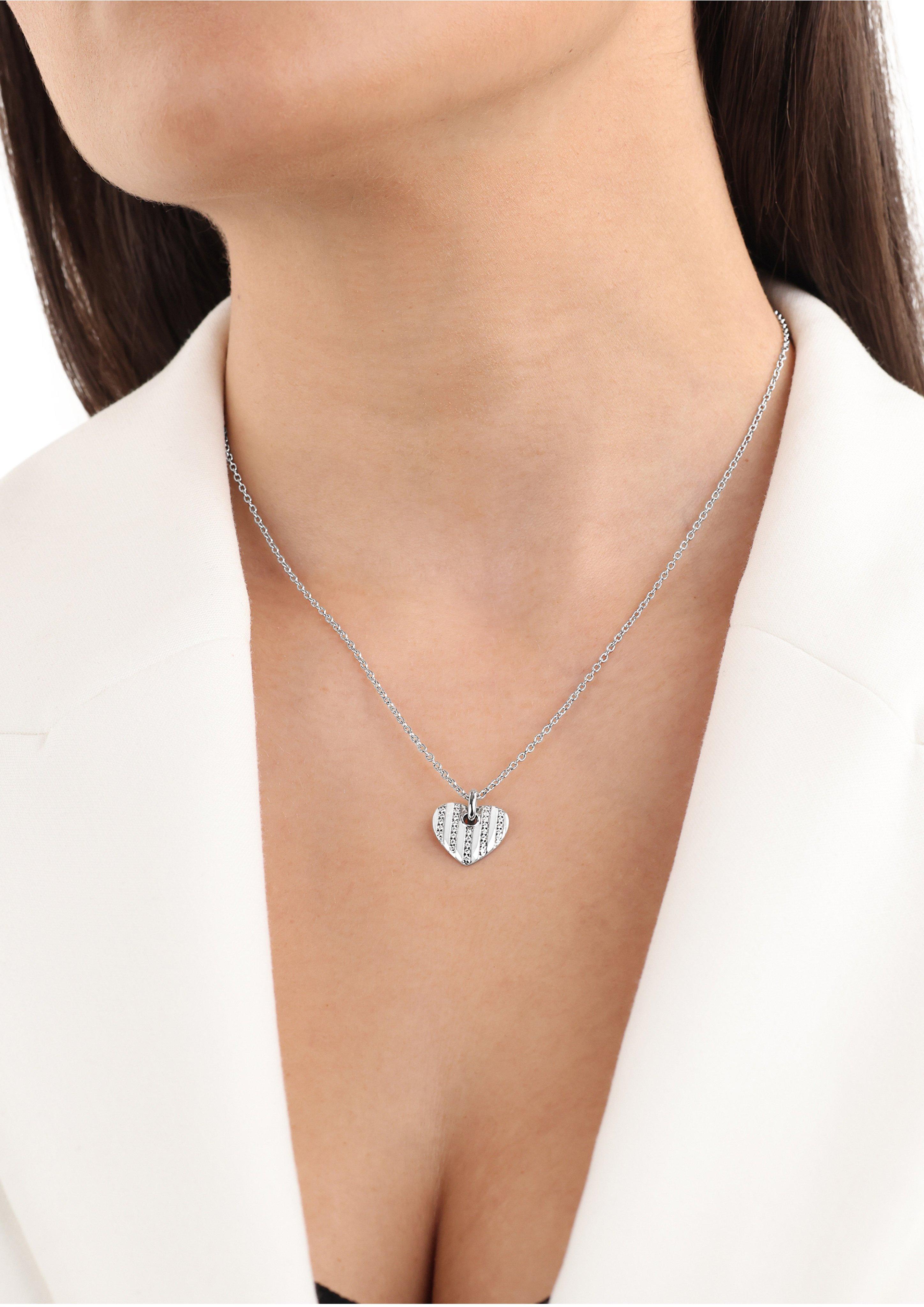 s.Oliver Silber-Halskette mit Herz-Anhänger