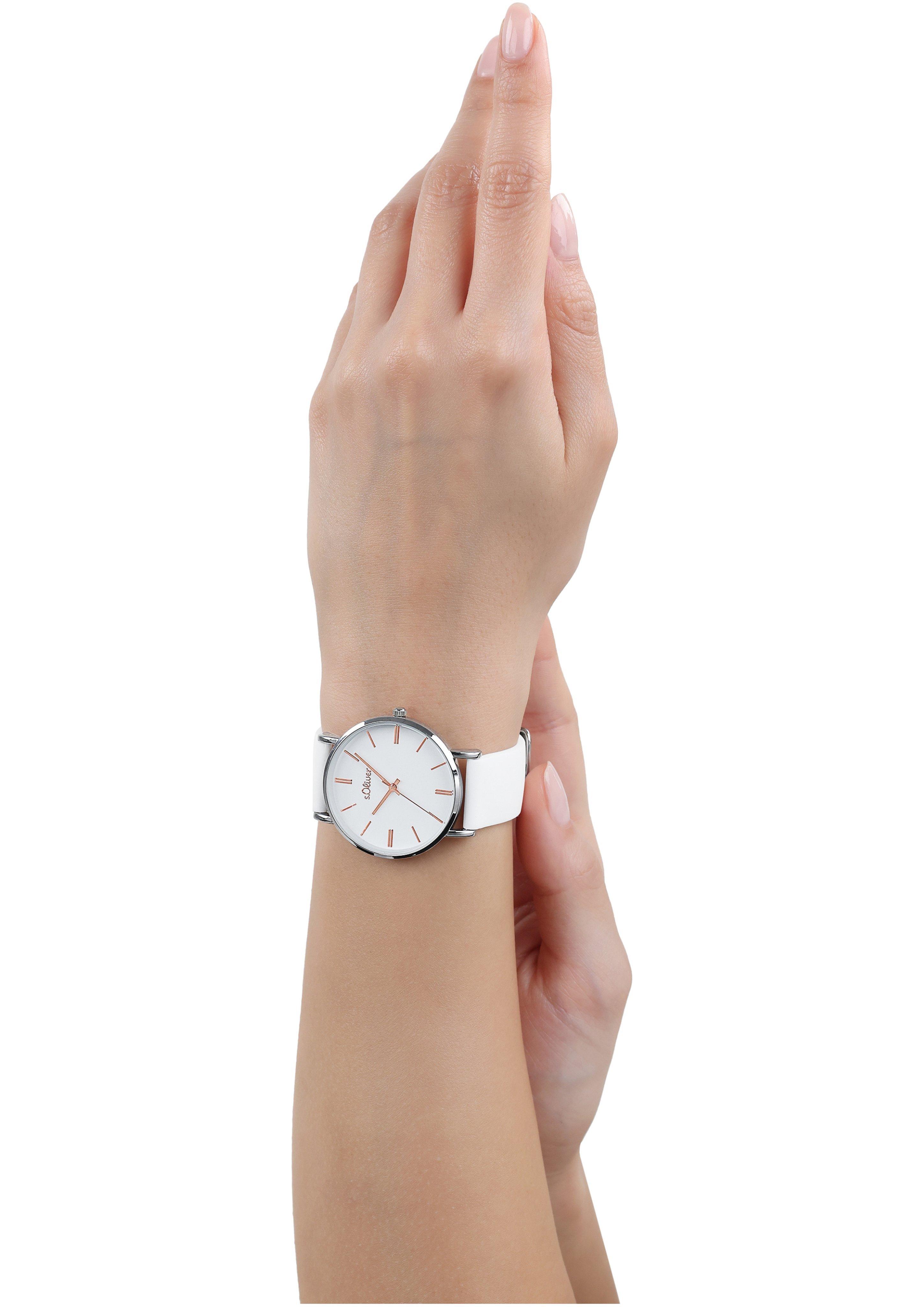 s.Oliver Armbanduhr mit Silikonband